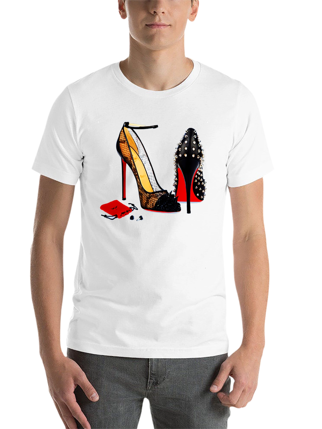 Black High Heel Shoes T-Shirt - Fashionable Graphic Tee view 14
