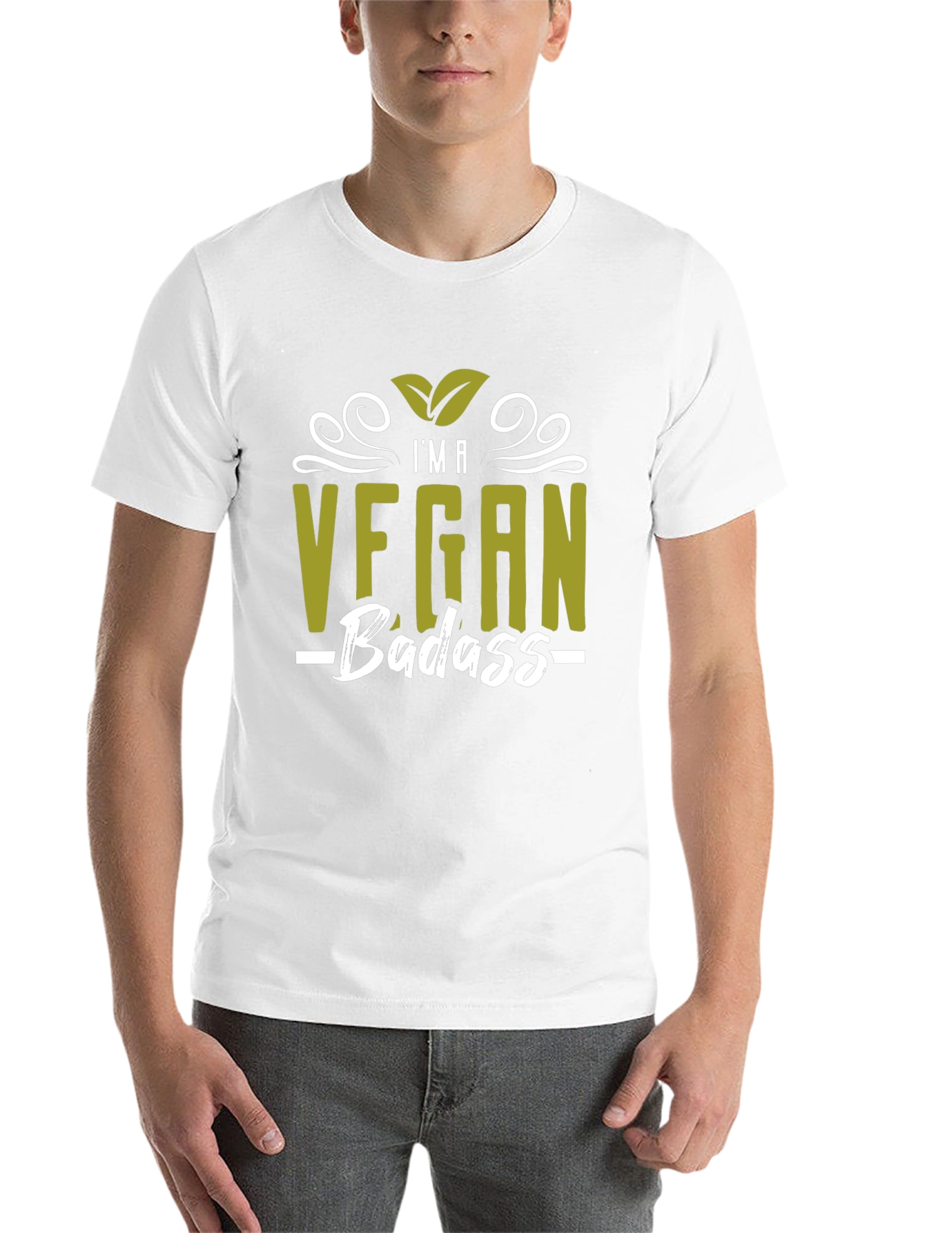 Black Vegan Badass T-Shirt - Stylish Vegan Pride Tee view 14