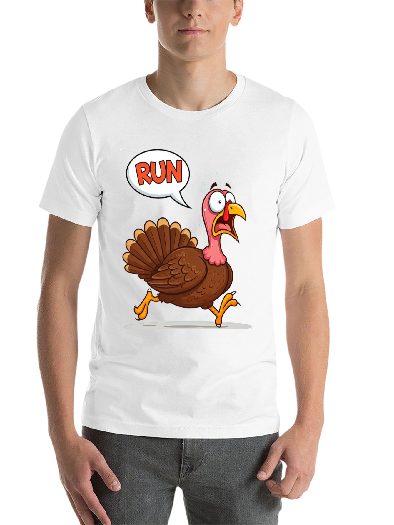 Black Run Turkey T-Shirt - Thanksgiving Fun view 14