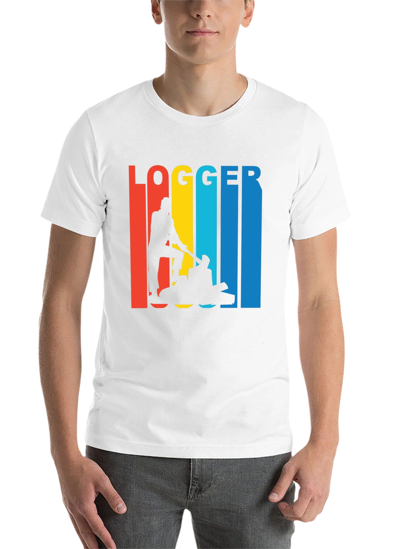 Black Logger Retro T-Shirt - Lumberjack Graphic Tee view 14