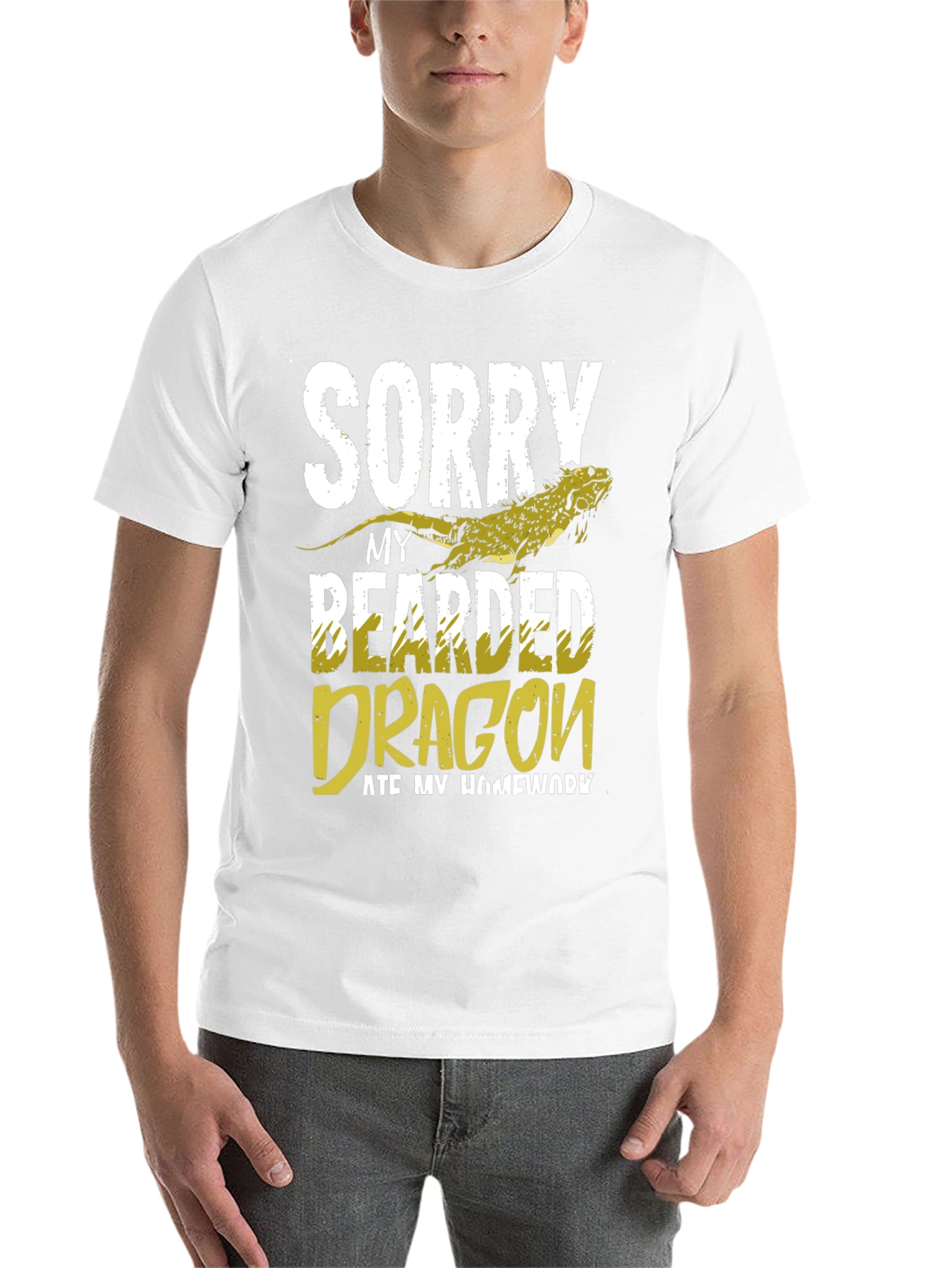 Black Bearded Dragon Ate My Homework Funny Graphic Tee view 14