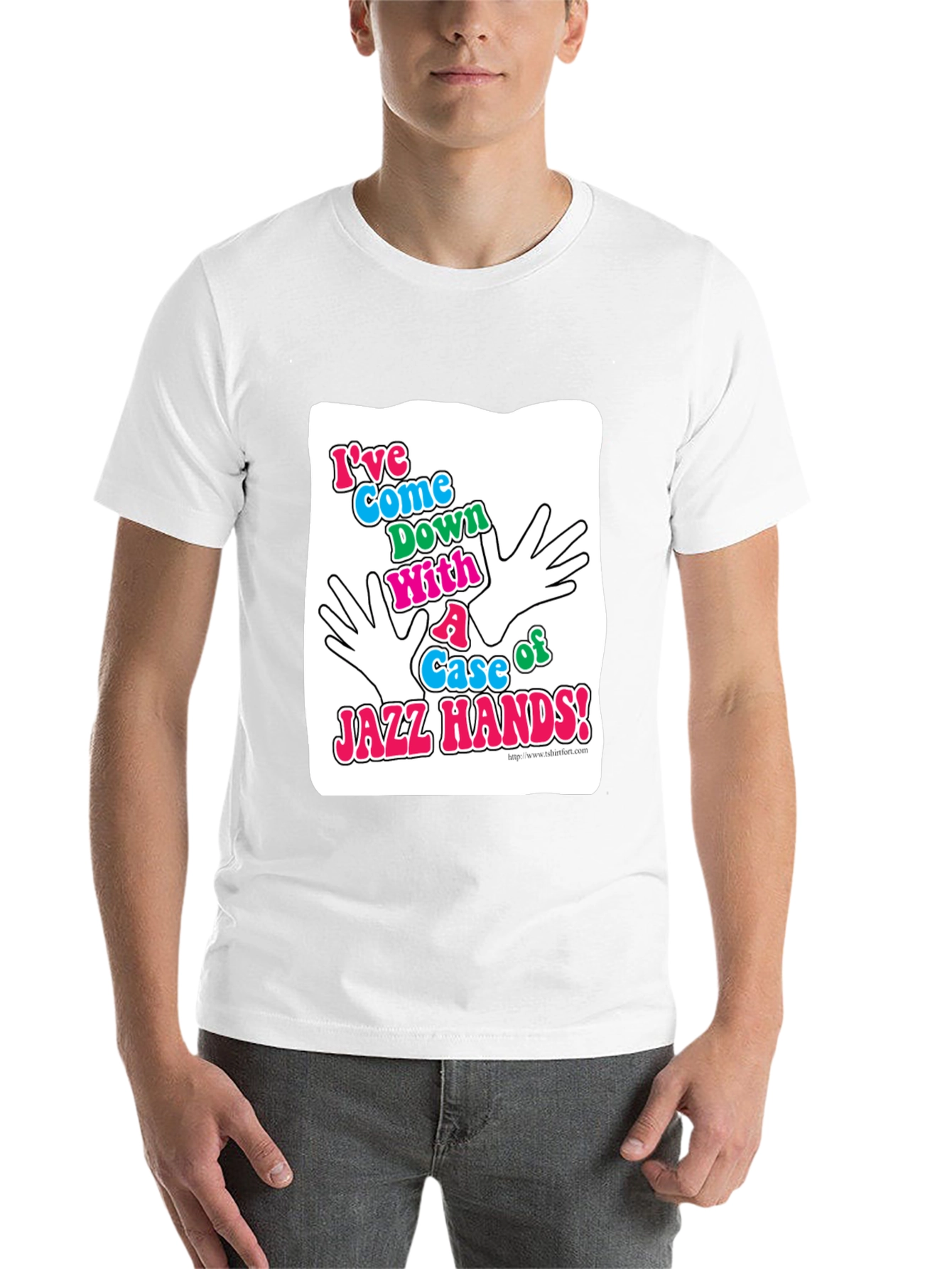 Black Jazz Hands Graphic T-Shirt - Black Cotton Tee view 14