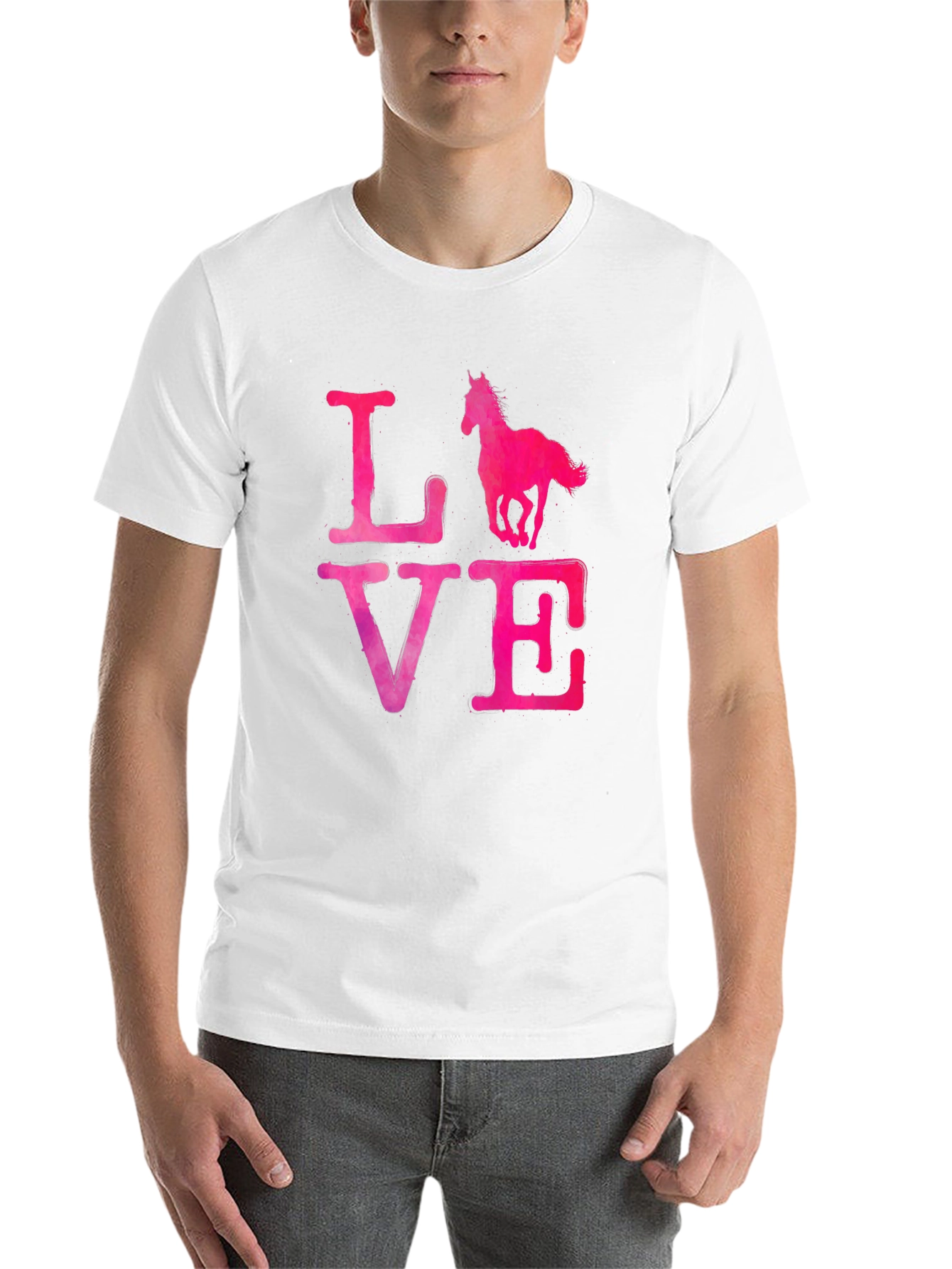 Black Love Horse T-Shirt - Black view 14