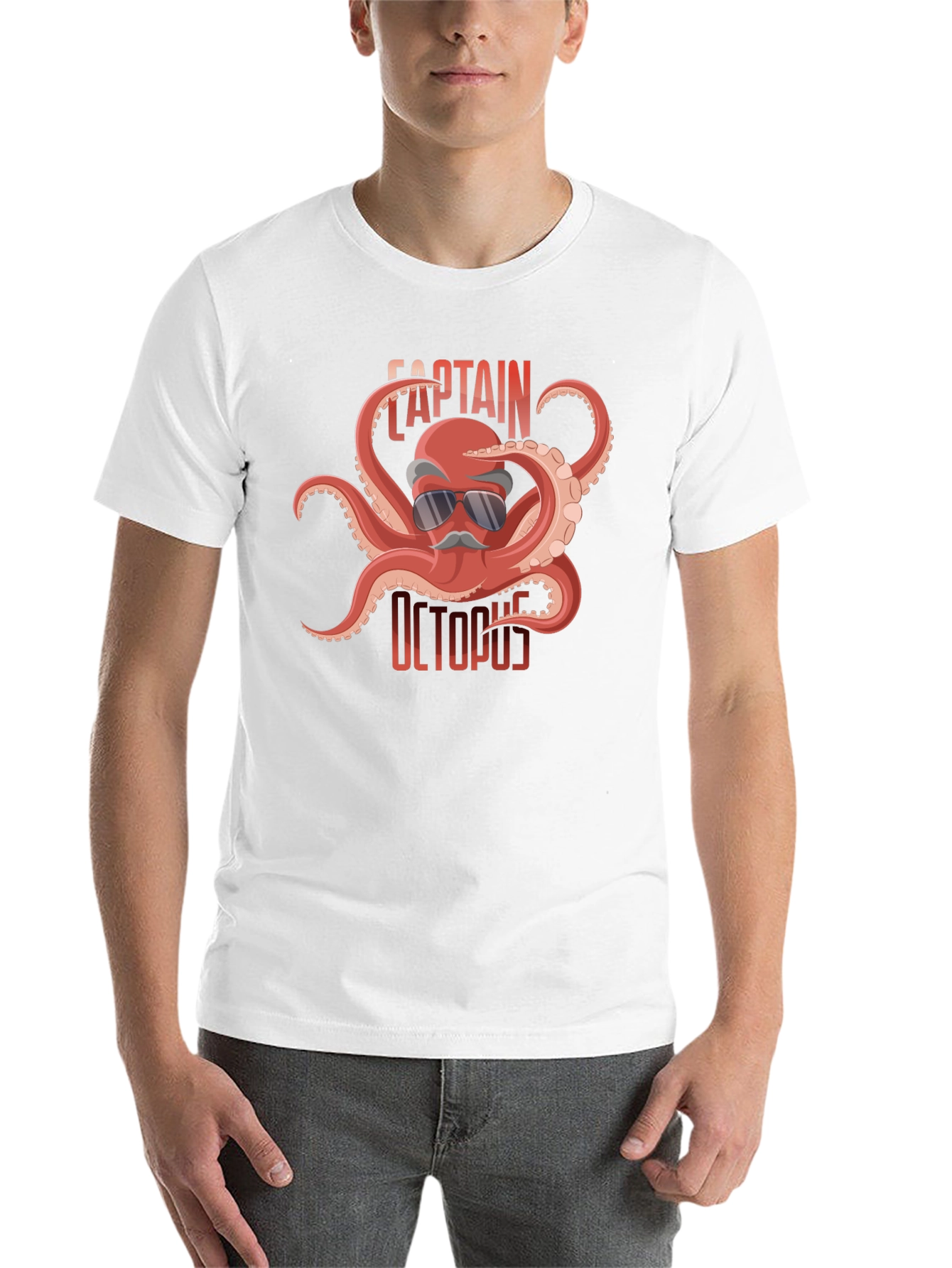 Black Captain Octopus Graphic Tee - Black Cotton Shirt view 14