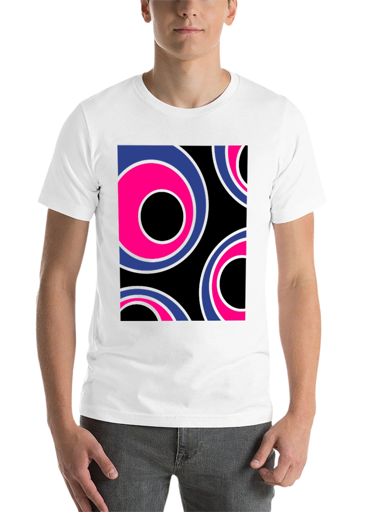 Black Retro Circle Graphic Tee - Bold Style view 14