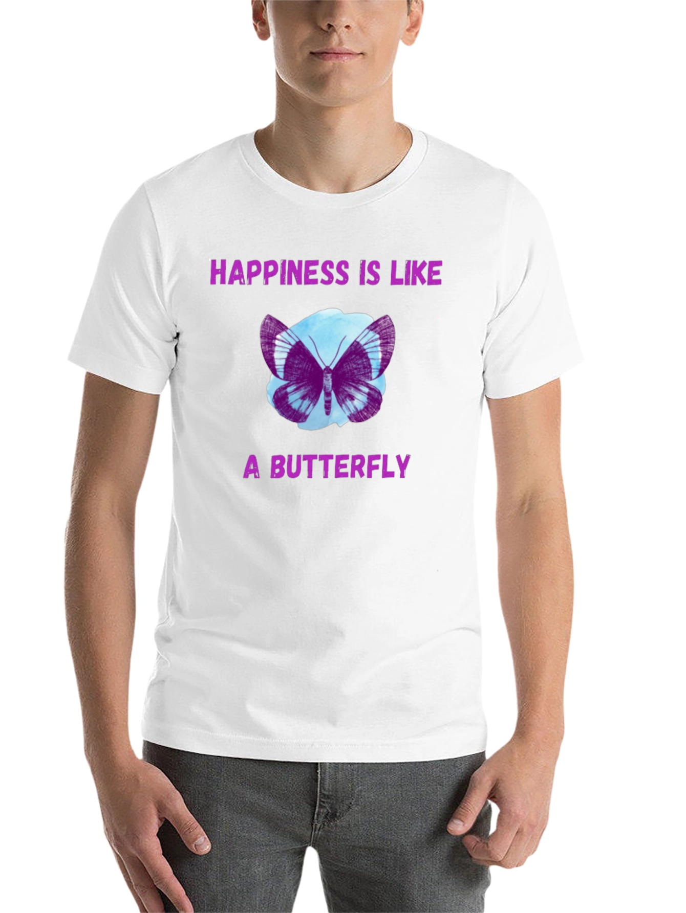 Black Happiness Butterfly Graphic Tee view 14