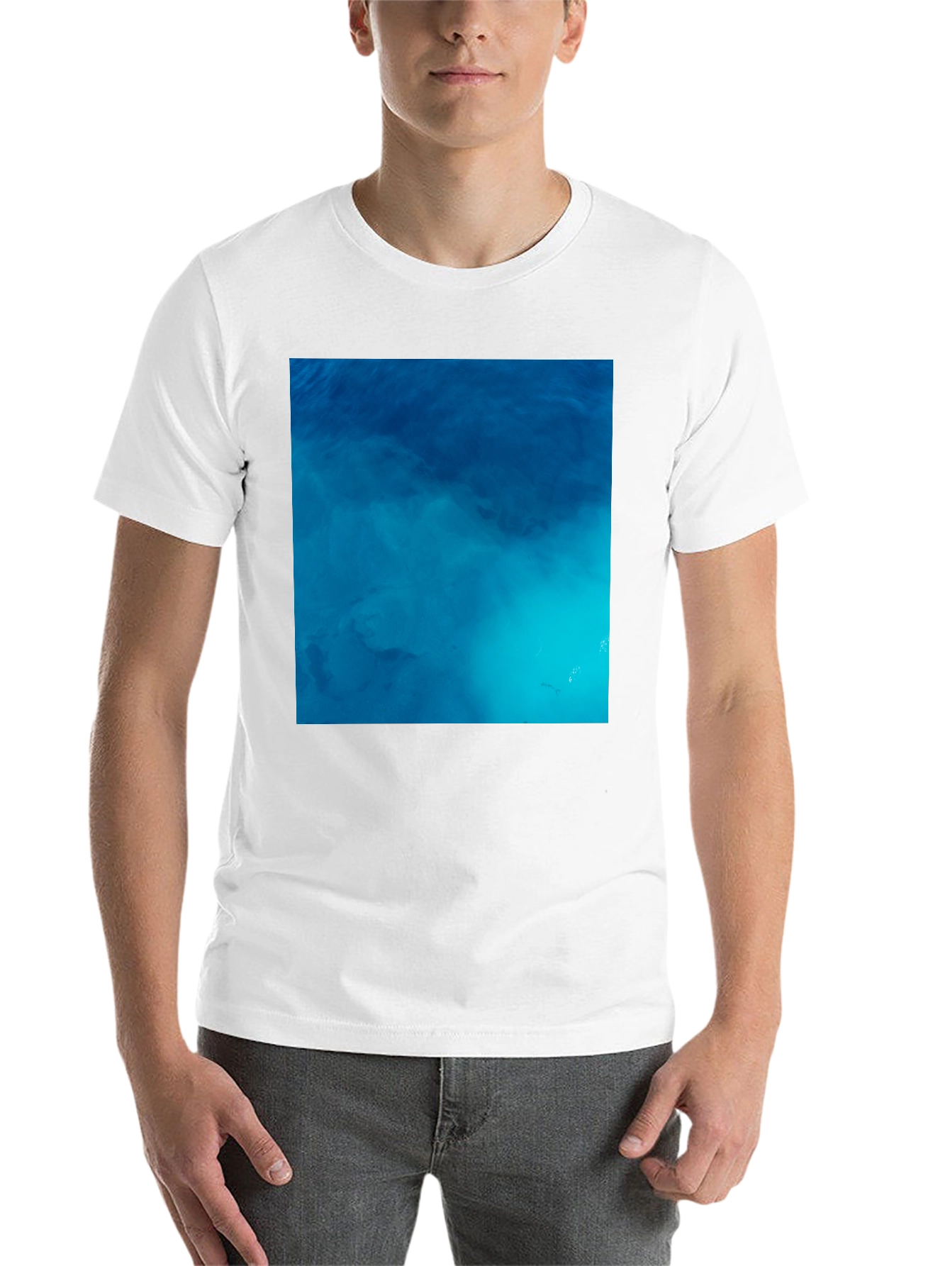 Black Ocean Water Graphic Tee - Relaxed Fit Black Shirt view 14