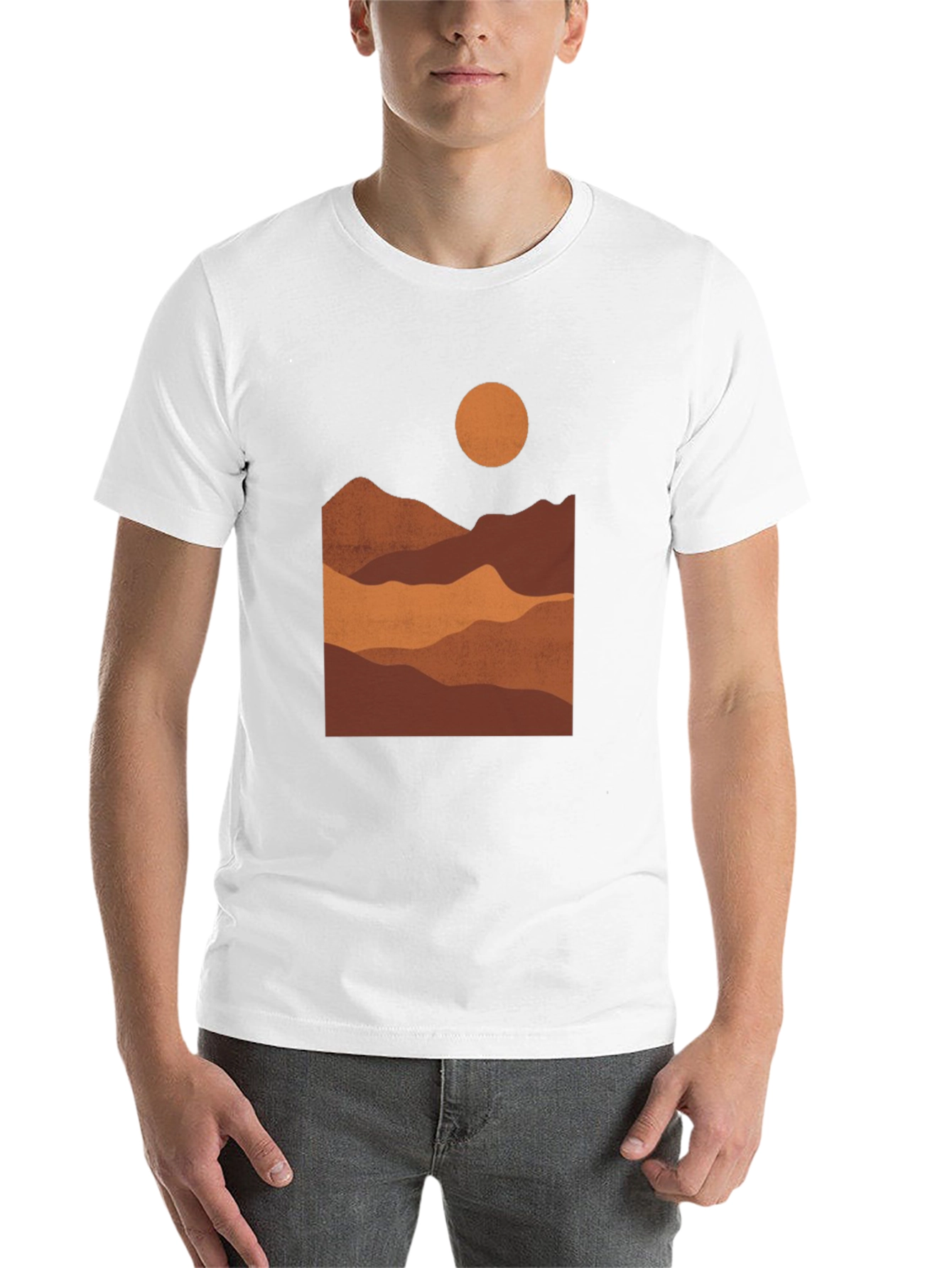 Black Mountains at Sunset Black Graphic Tee view 14