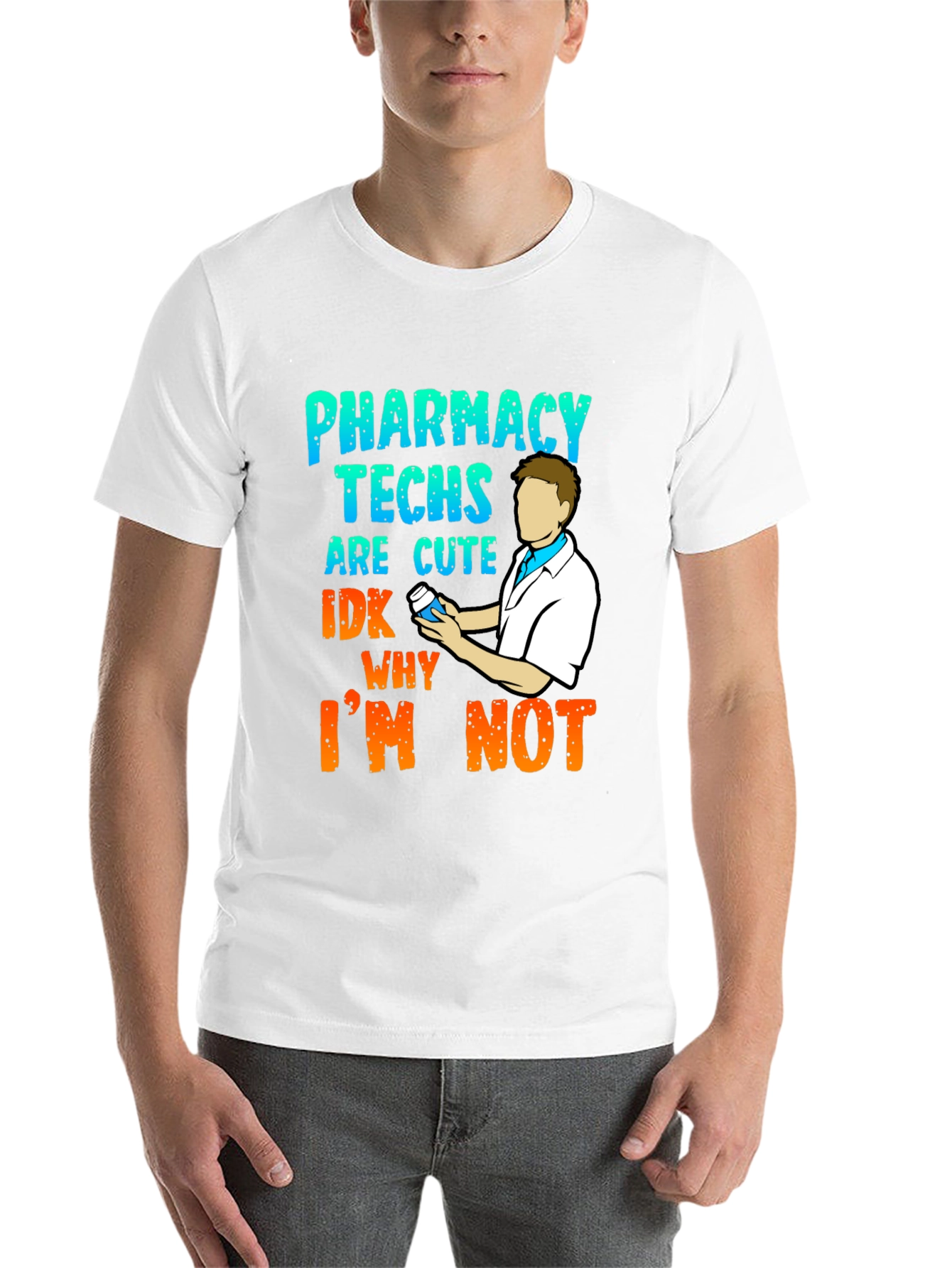 Black Pharmacy Techs are Cute T-Shirt view 14