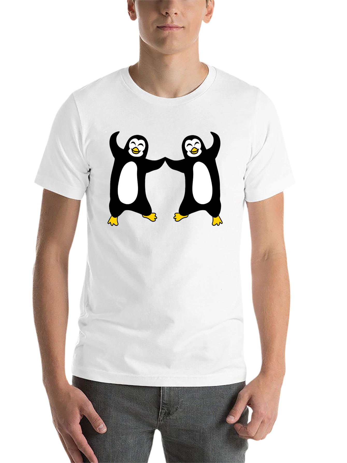 Black Dancing Penguins Black T-Shirt - Cute & Fun view 14