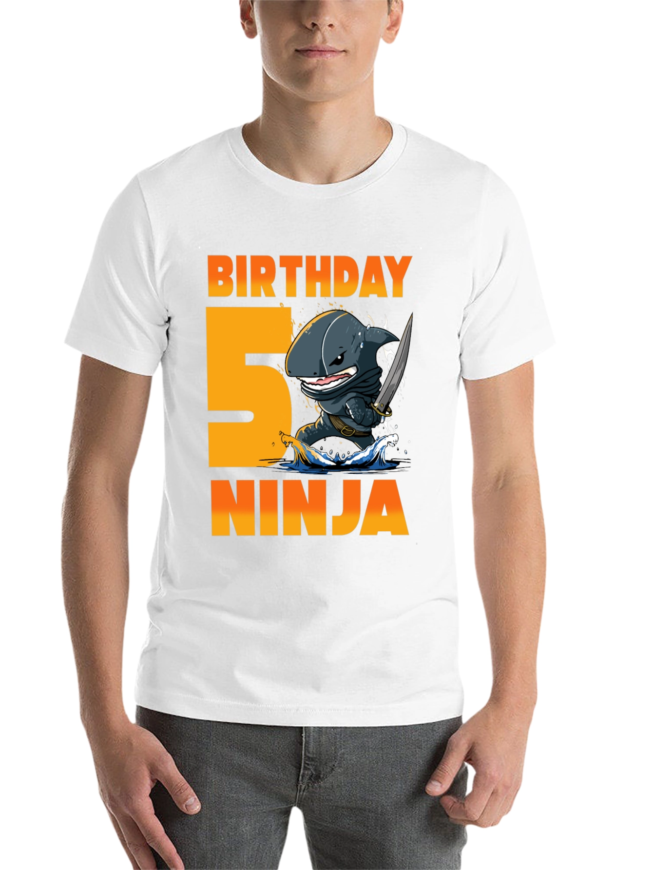 Black Birthday 5 Ninja T-Shirt view 14