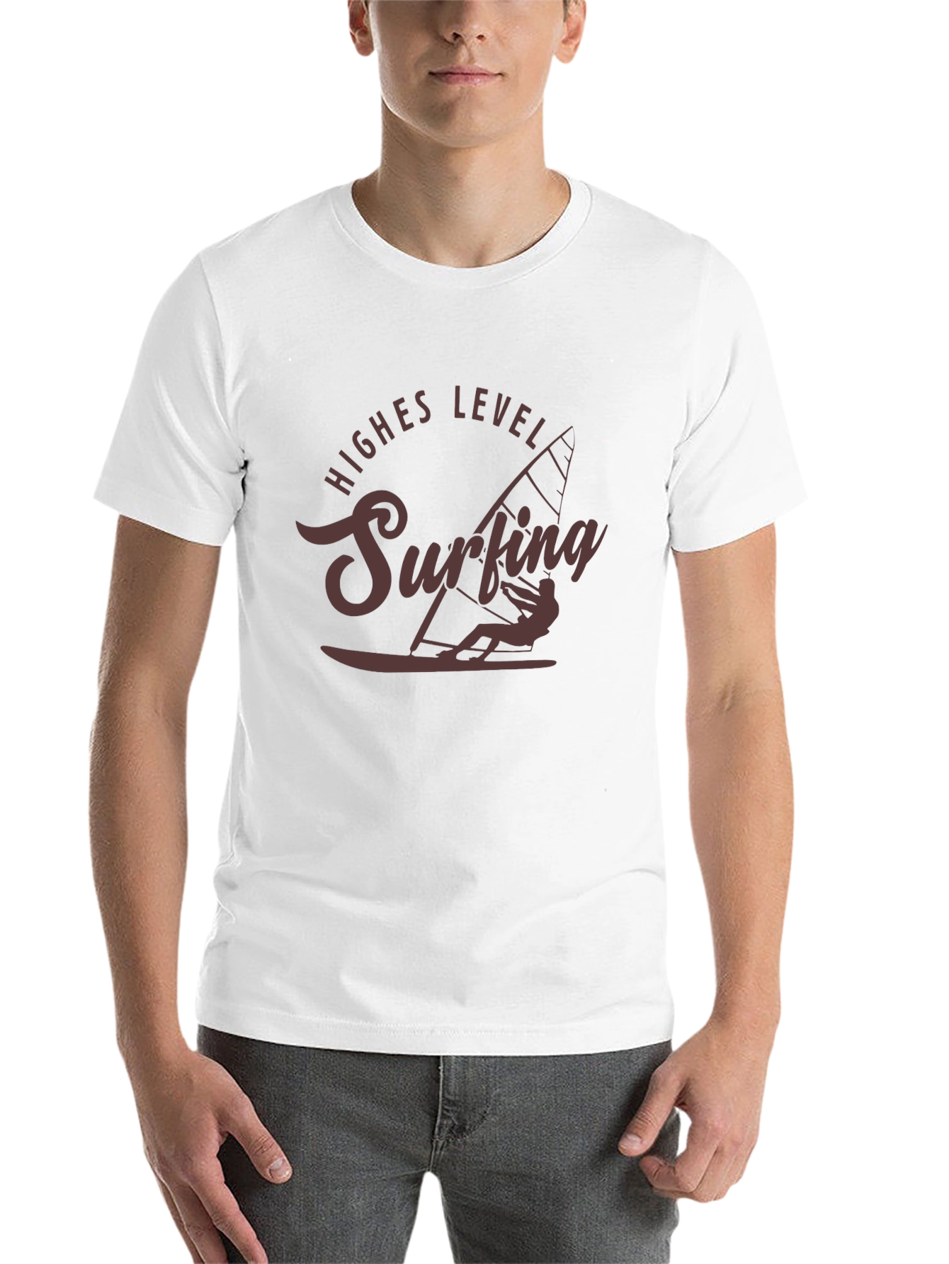 Black Surfing T-Shirt - Highest Level Design, Casual Wear view 14
