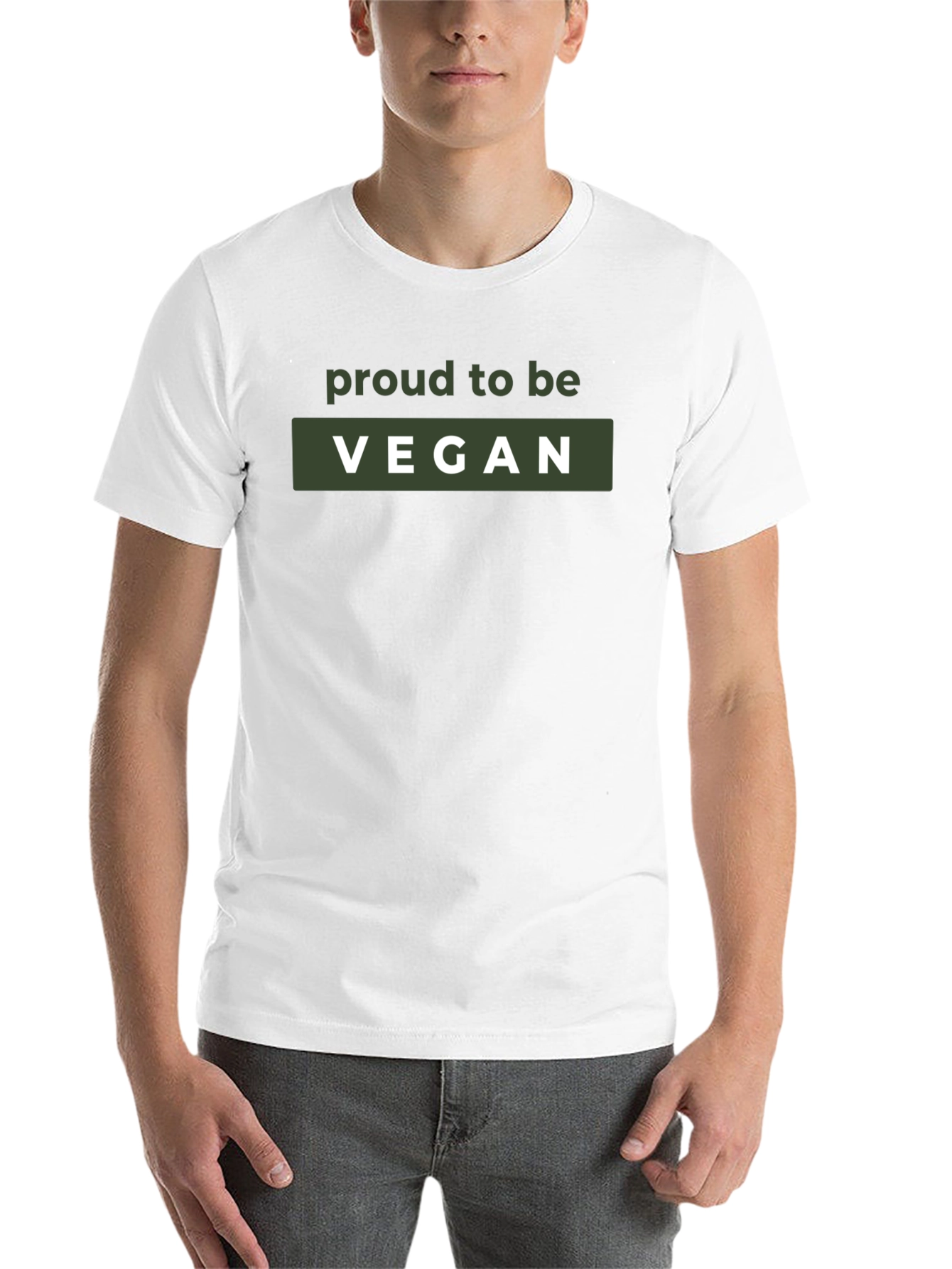 Black Proud Vegan Graphic T-Shirt - Unisex view 14