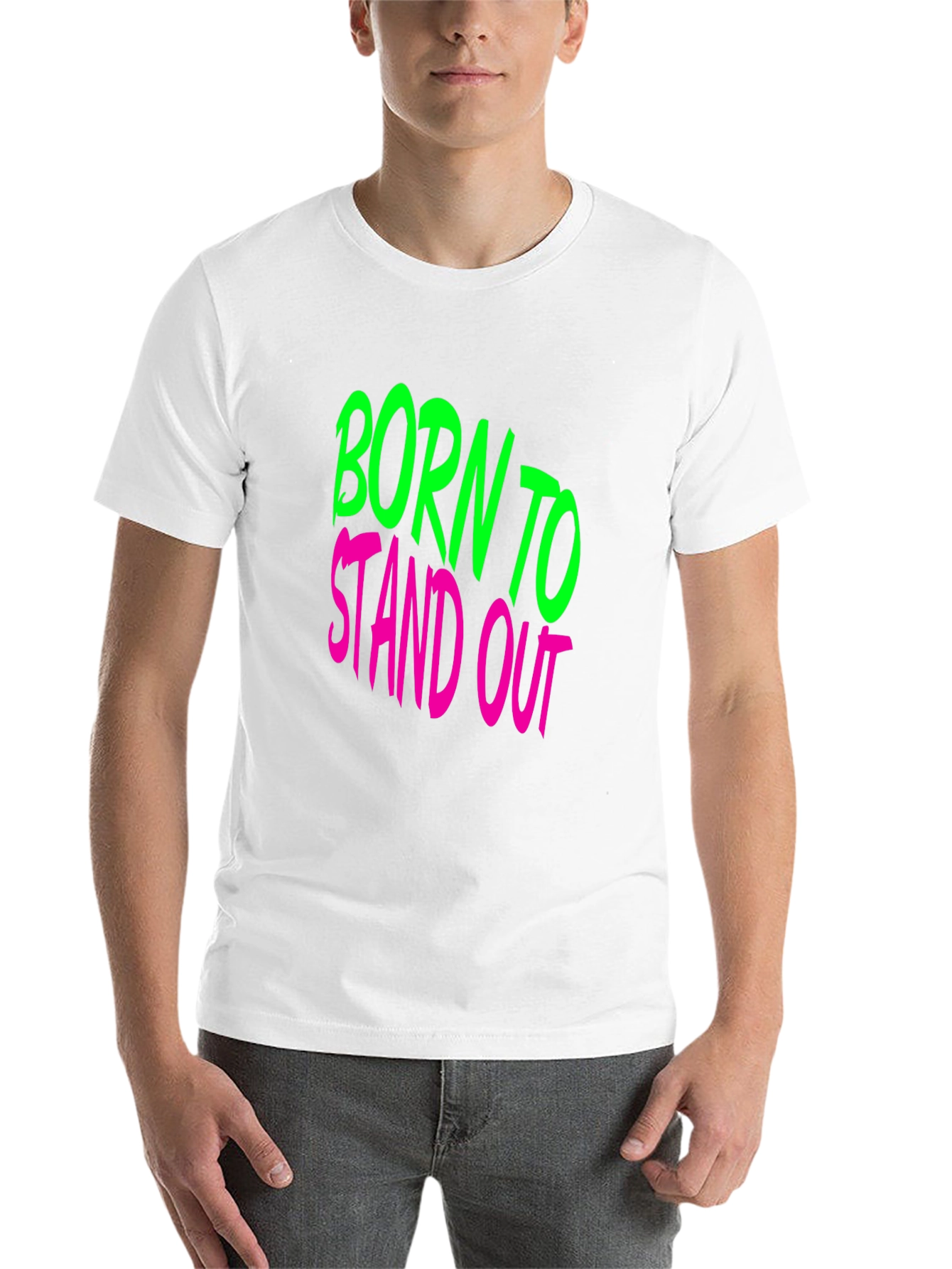 Black Born to Stand Out Graphic T-Shirt view 14