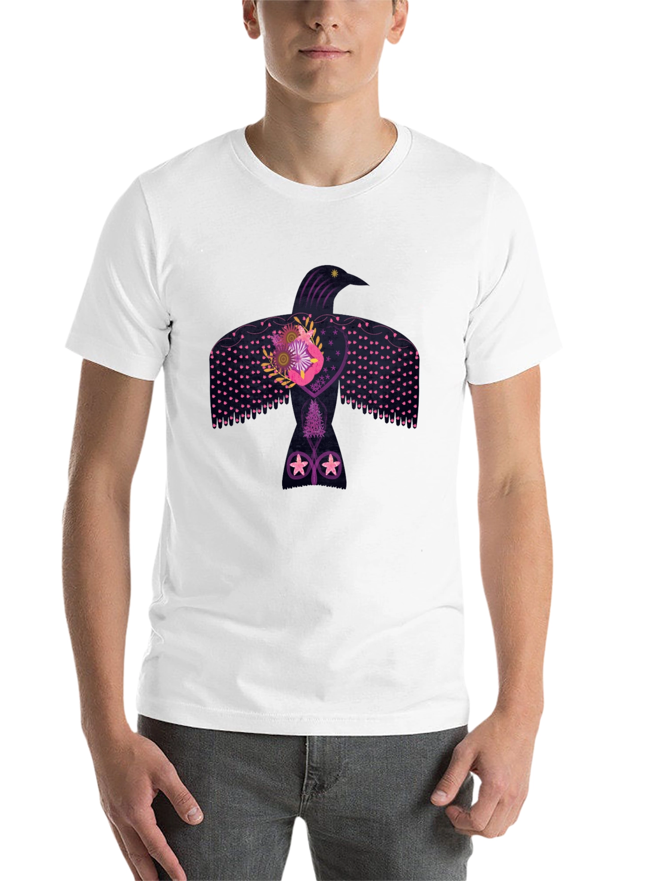 Black Raven Graphic Tee - Artistic Design view 14