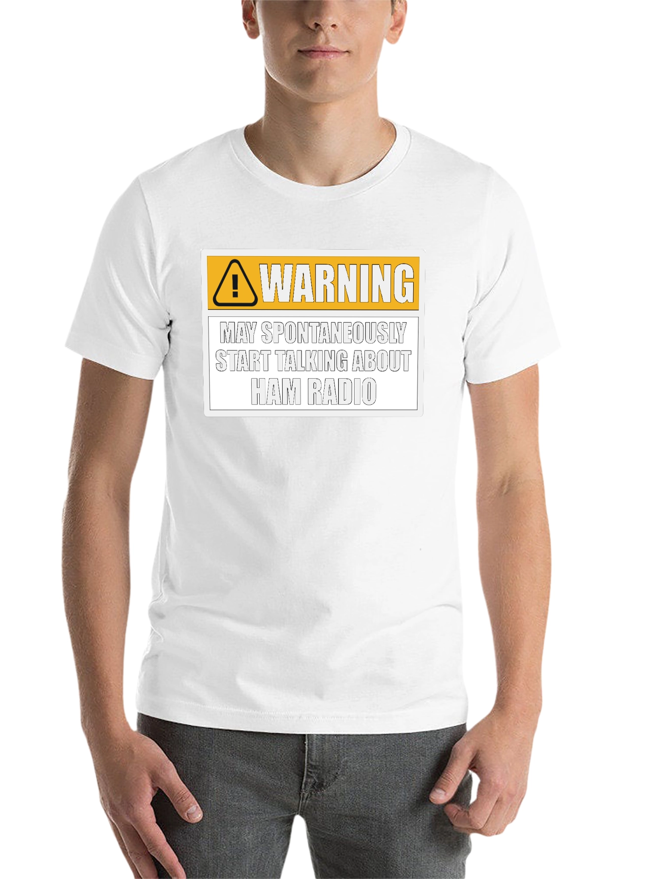 Black Ham Radio Warning T-Shirt view 14