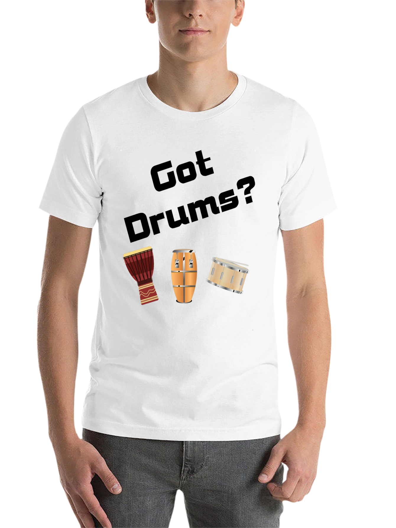 Black Got Drums? Black Graphic T-Shirt view 14