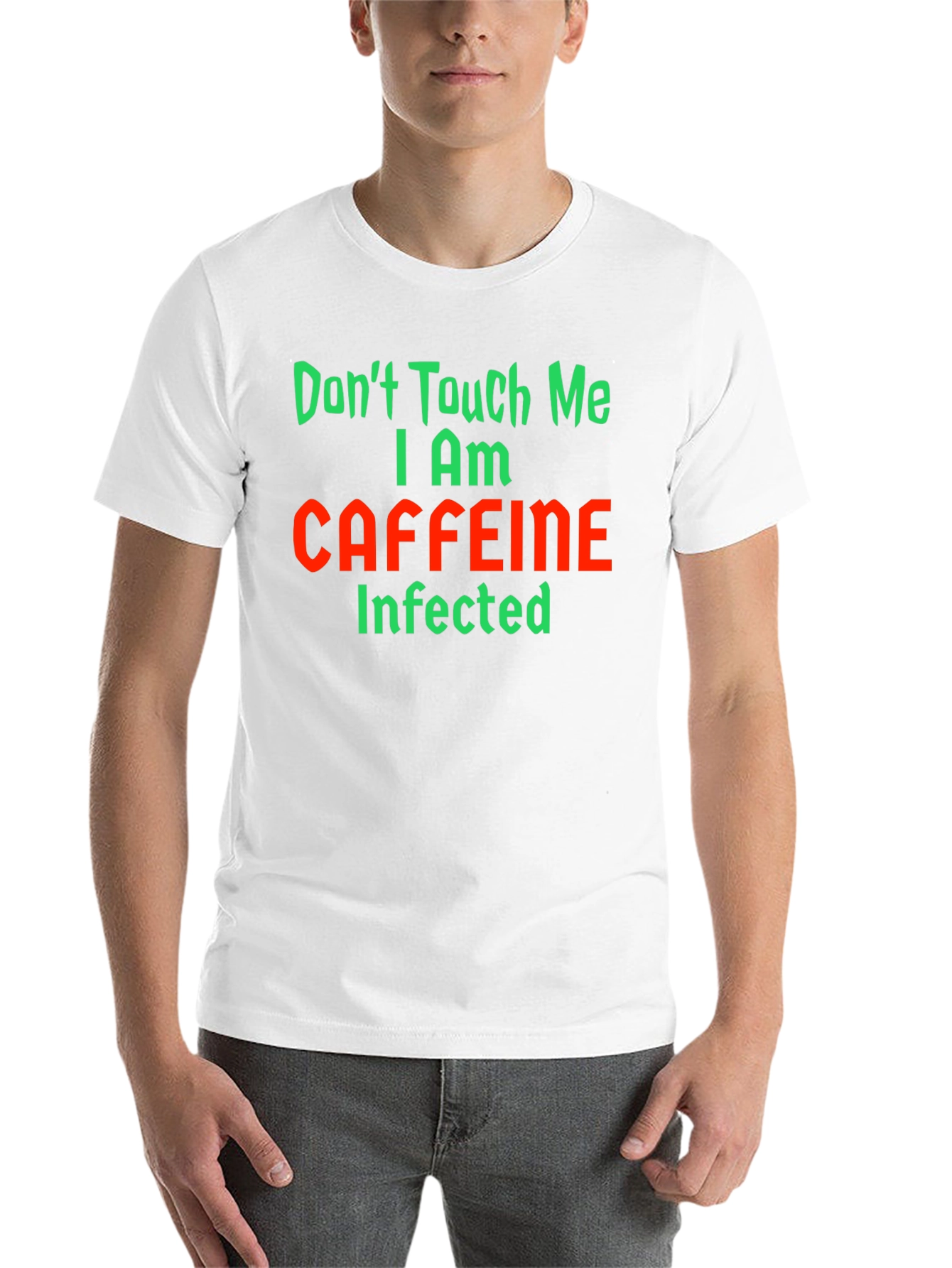 Black Caffeine Infected Graphic T-Shirt - Funny Novelty Tee view 14