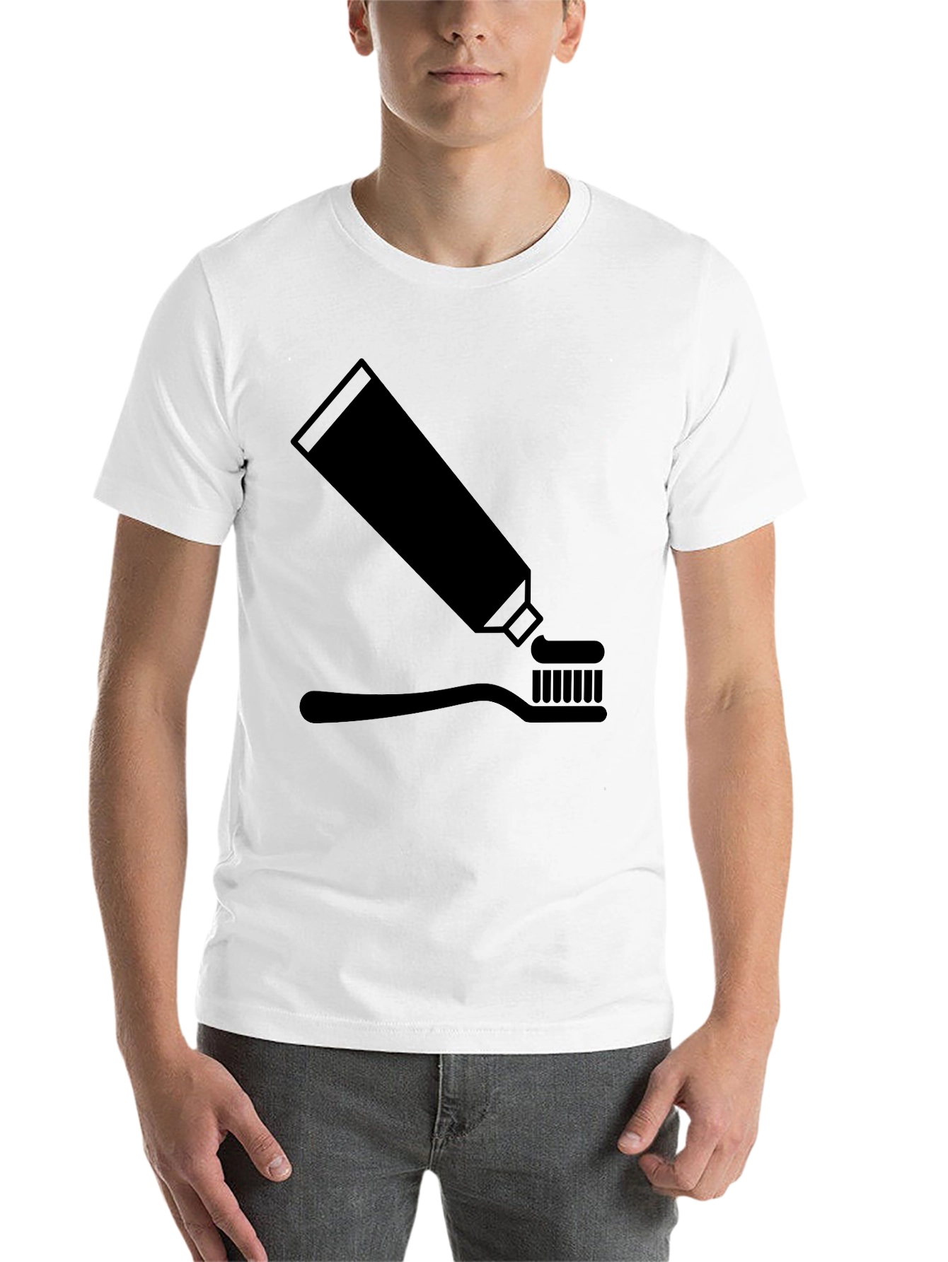 Black Toothpaste & Brush Graphic Tee - Black view 14