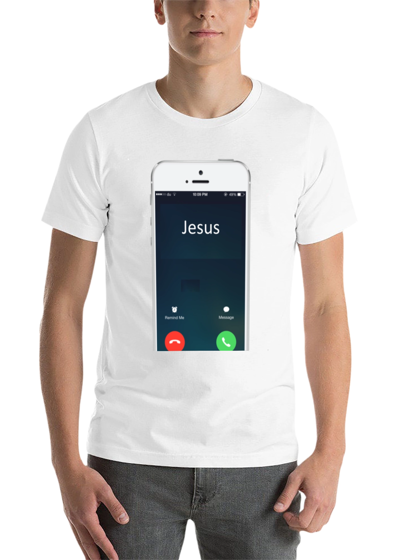 Black Jesus Calling Funny T-Shirt view 14