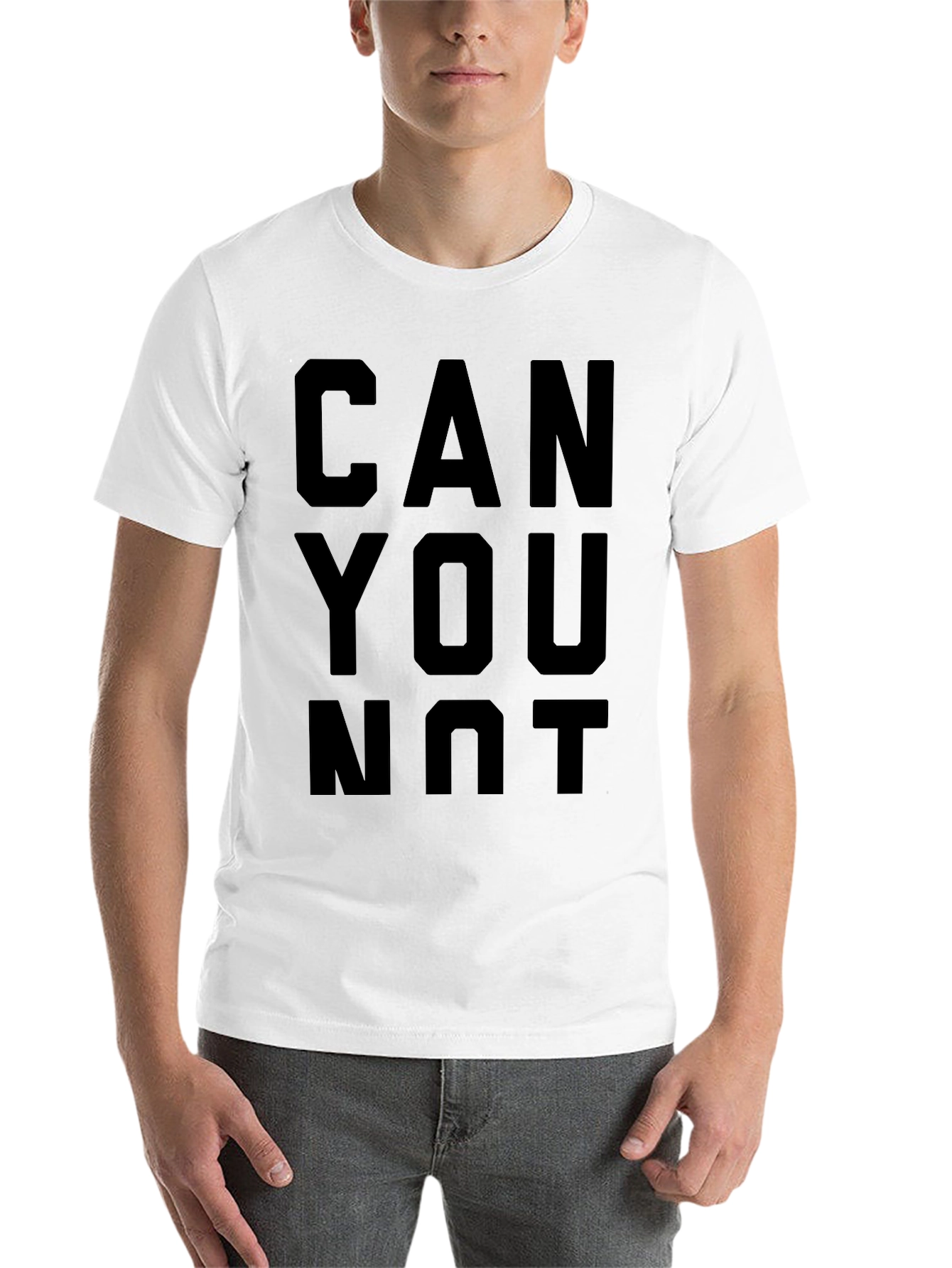 Black Can You Not T-Shirt - Funny Graphic Tee view 14