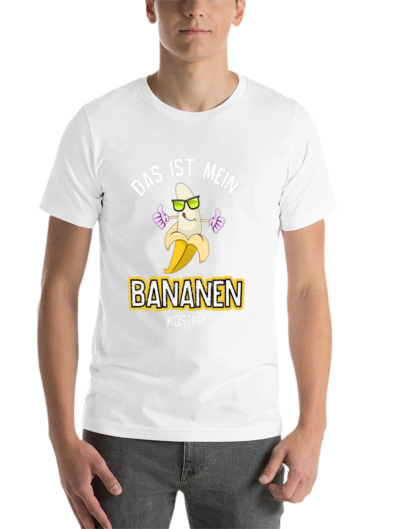 Black Funny Banana Costume T-Shirt view 14