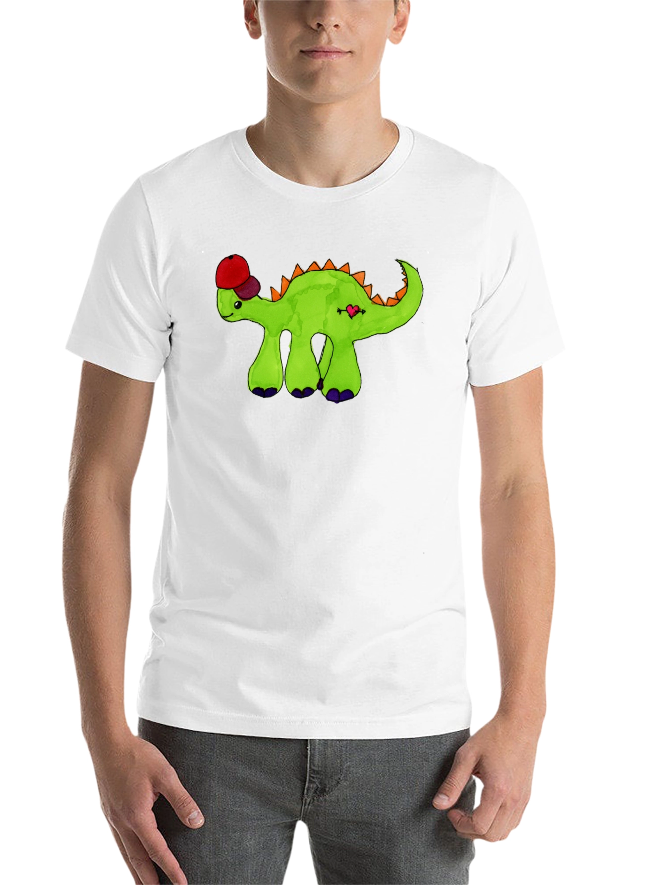 Black Dino with Hat Graphic Tee view 14