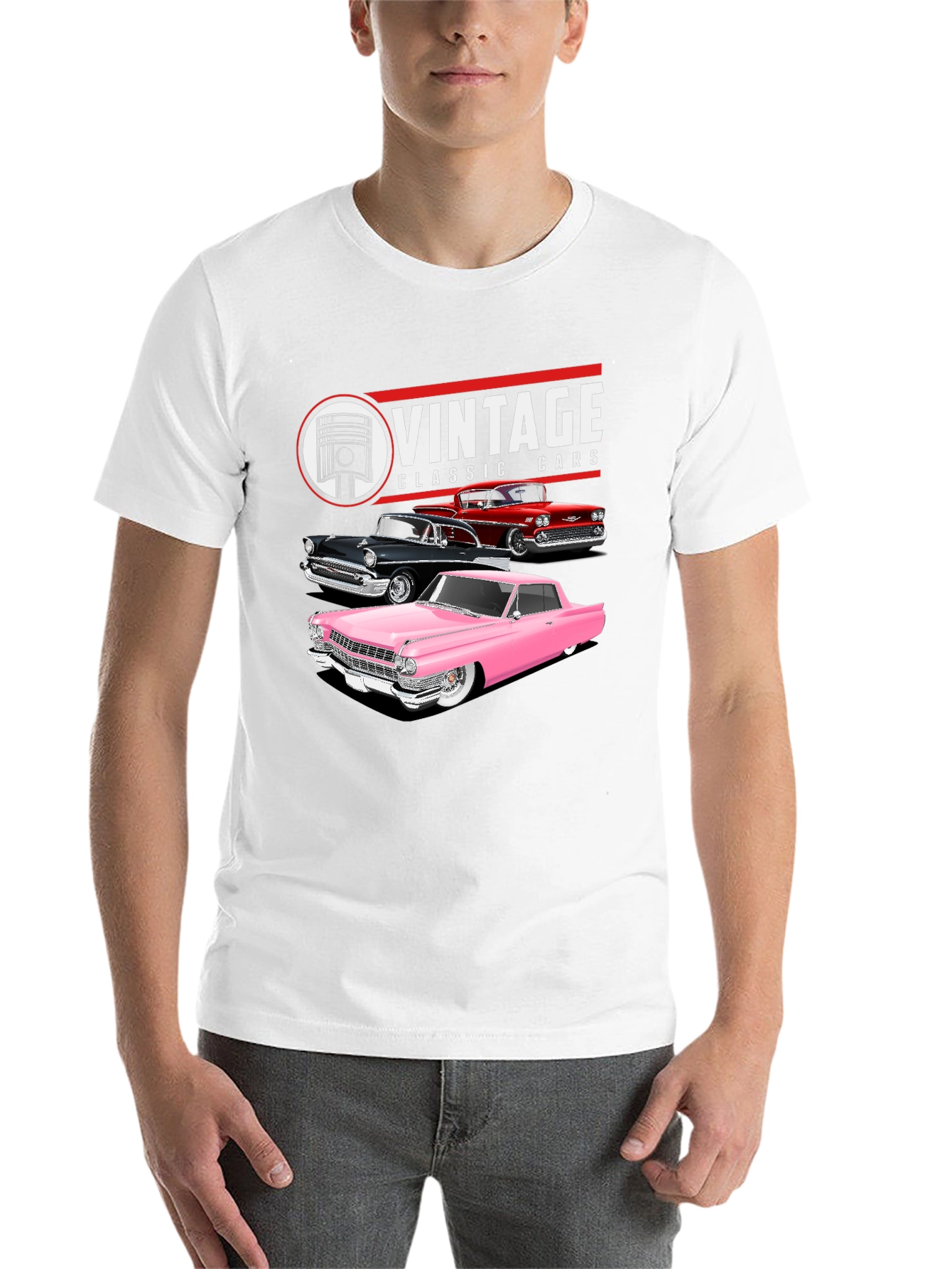 Black Vintage Classic Cars Graphic Tee view 14