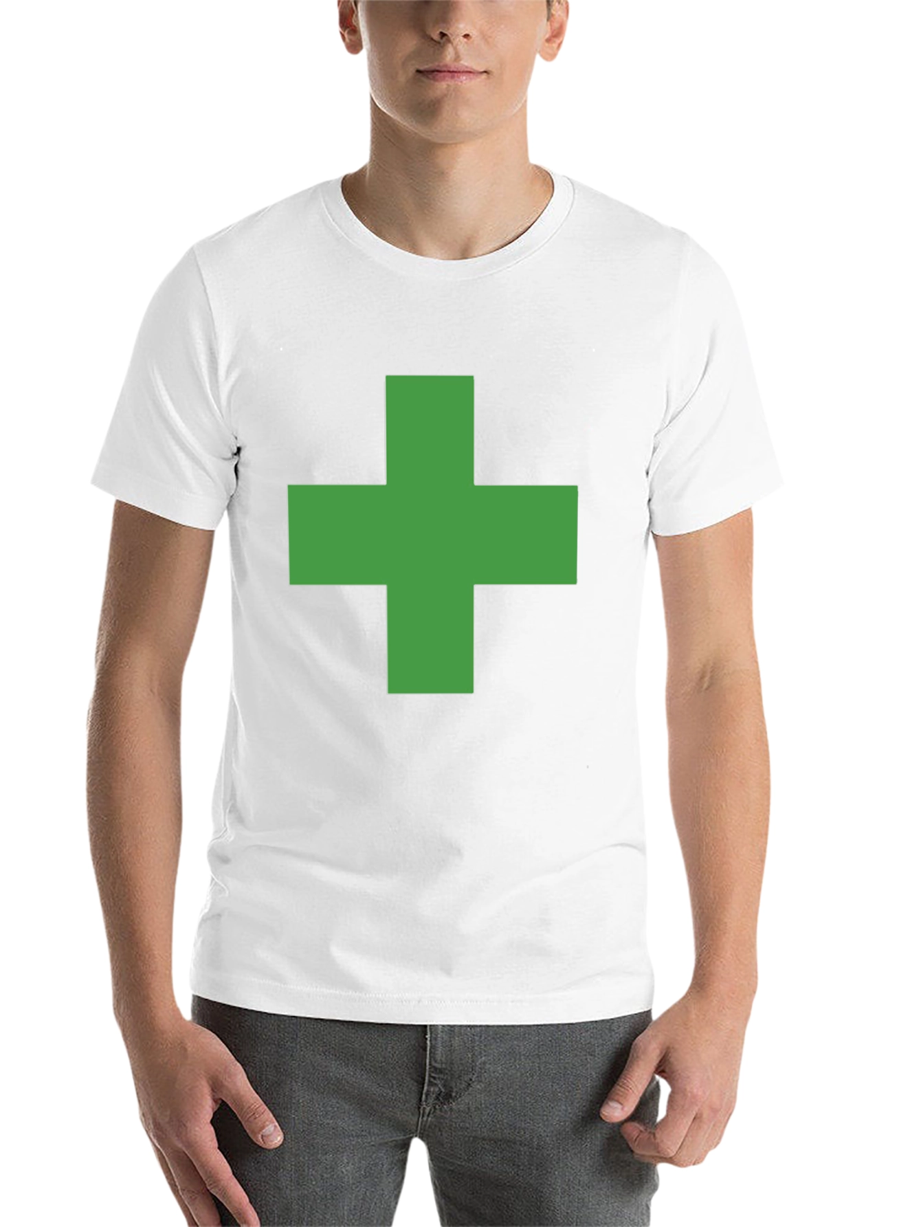 Black Green Cross Graphic Black T-Shirt view 14