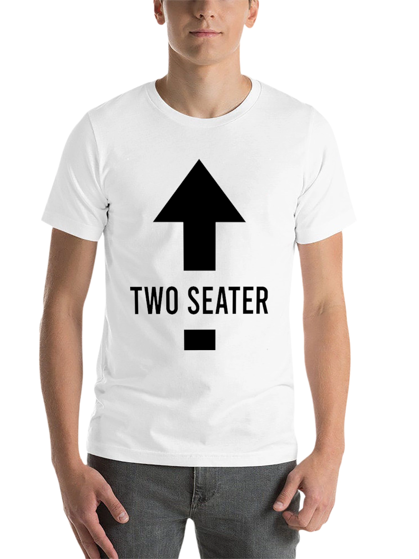 Black Two Seater Arrow Graphic Black T-Shirt view 14