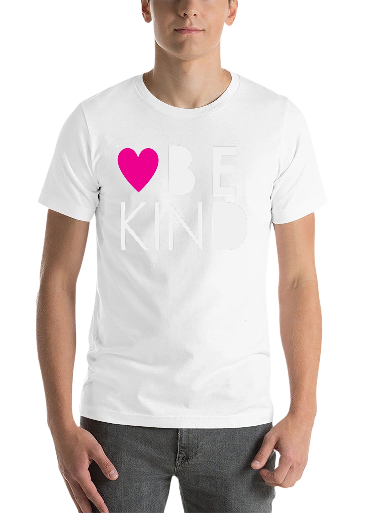 Black Be Kind Graphic Tee - Soft Black Cotton Kindness Shirt view 14