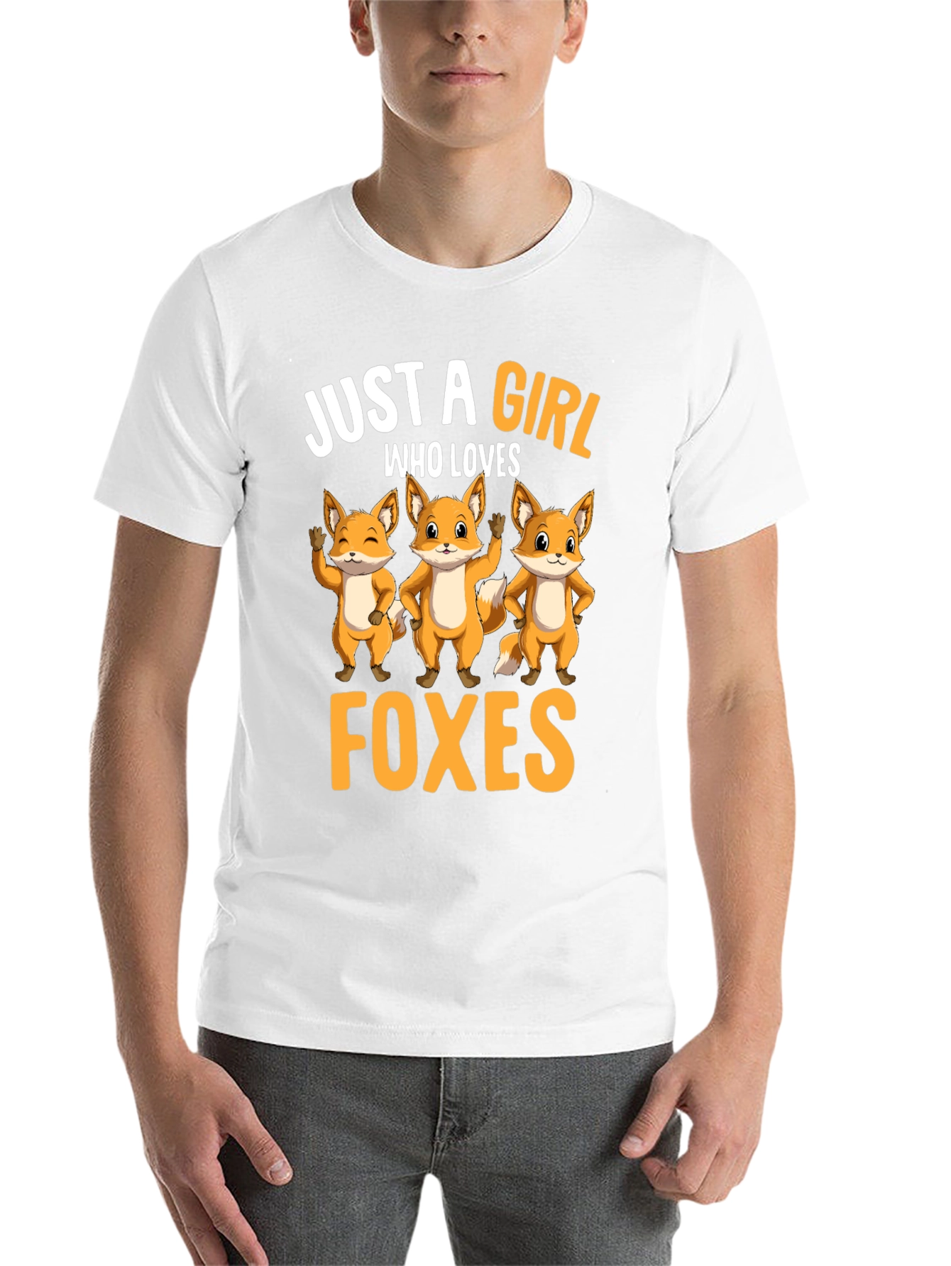 Black Just A Girl Who Loves Foxes T-Shirt view 14