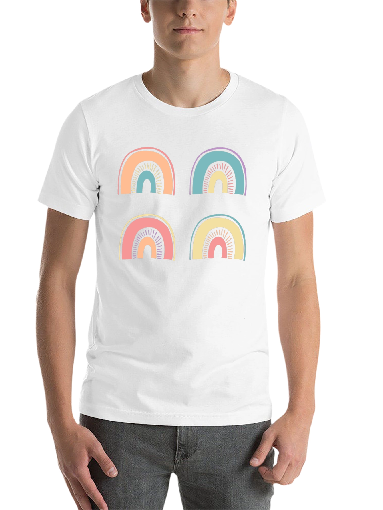 Black Retro Rainbow T-Shirt view 14