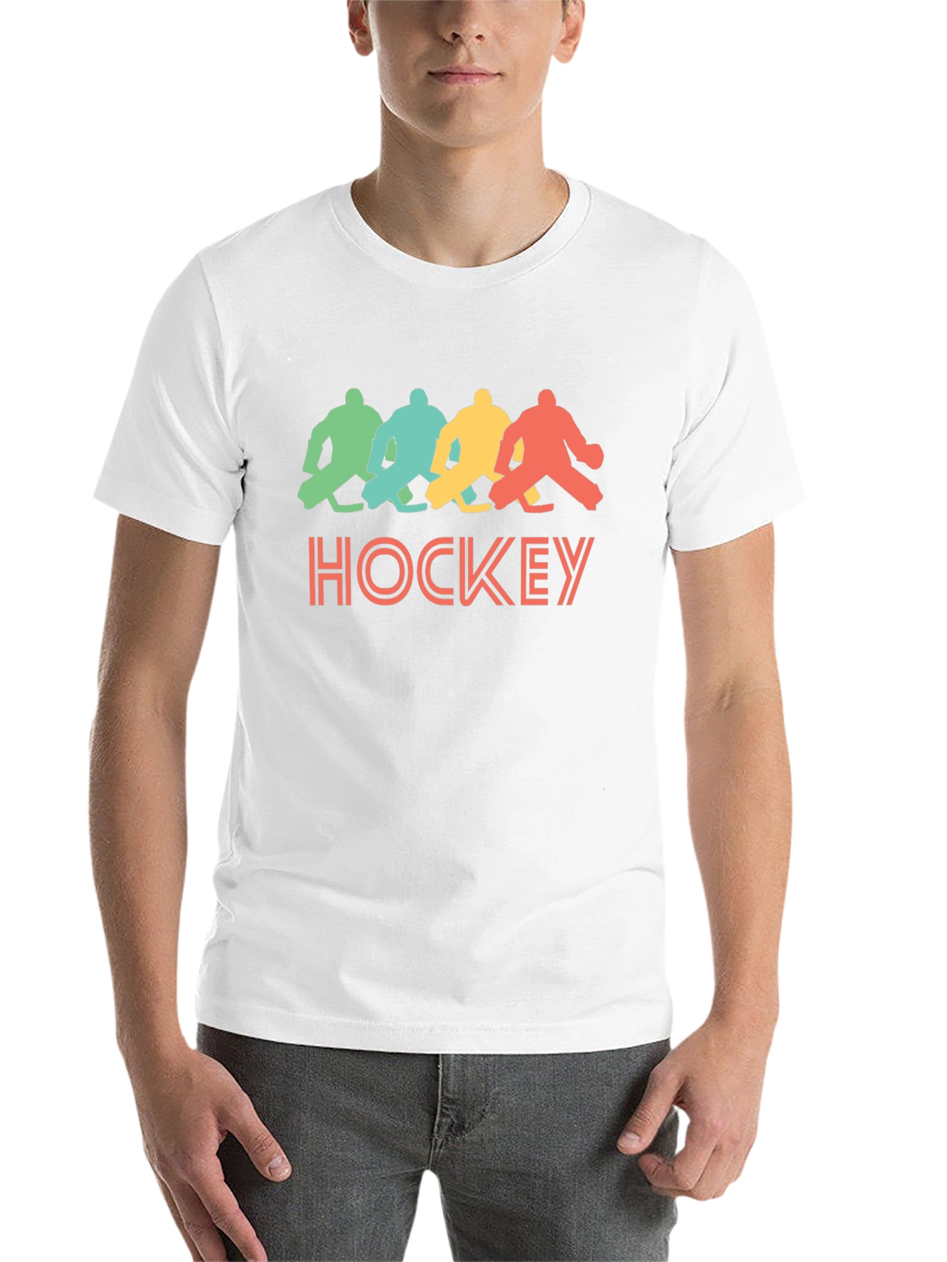 Black Retro Hockey Graphic T-Shirt - Black Tee view 14