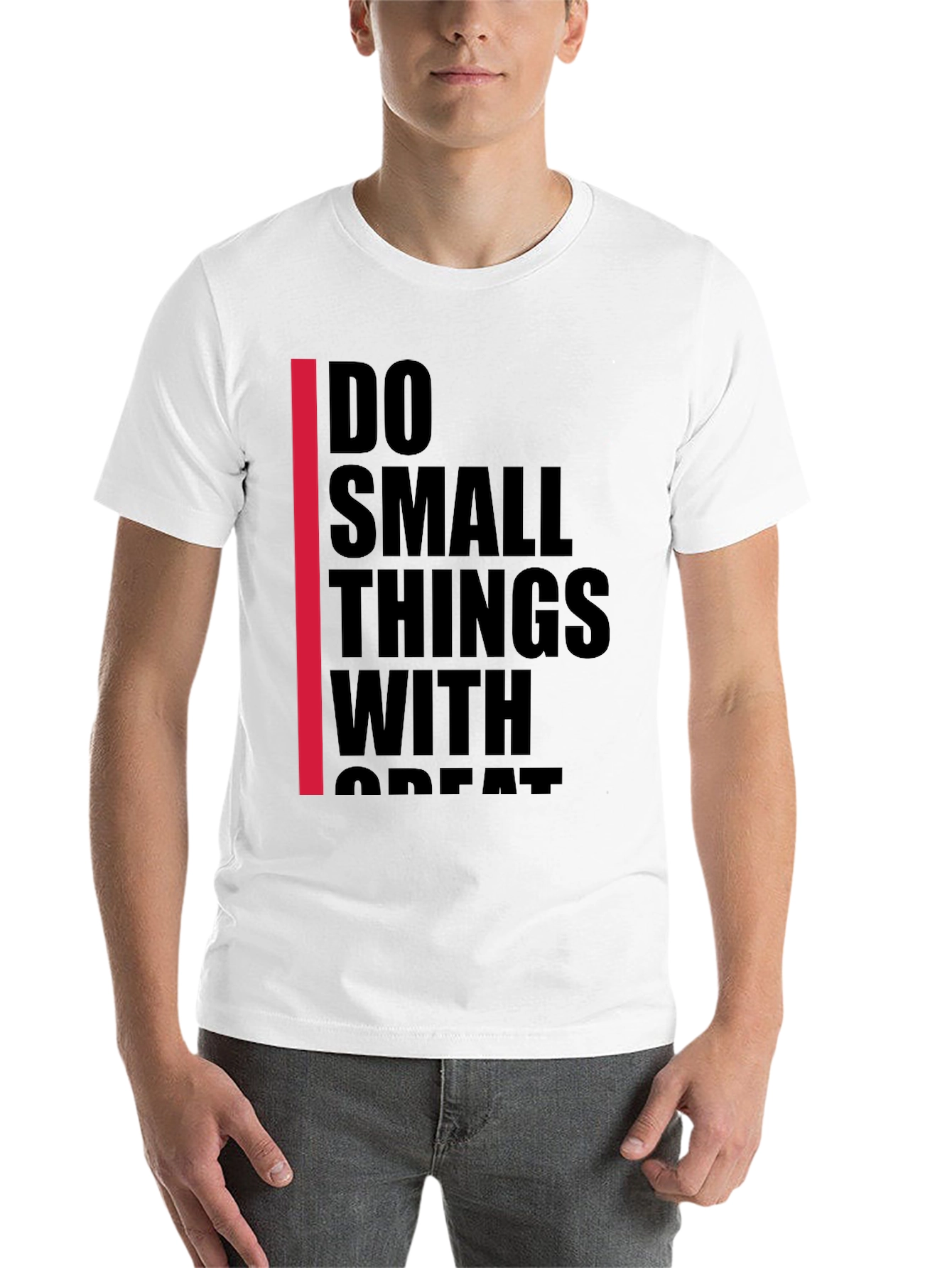 Black Inspirational Graphic Tee - Do Small Things With Great Love view 14