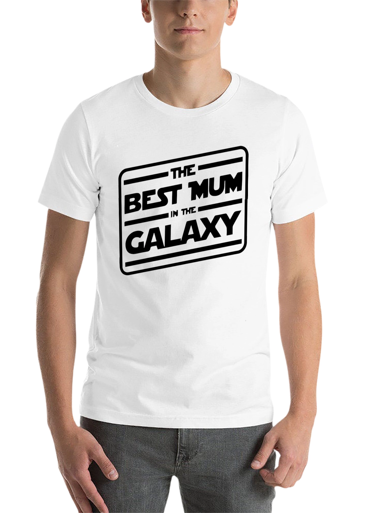 Black Best Mum in the Galaxy Black T-Shirt view 14