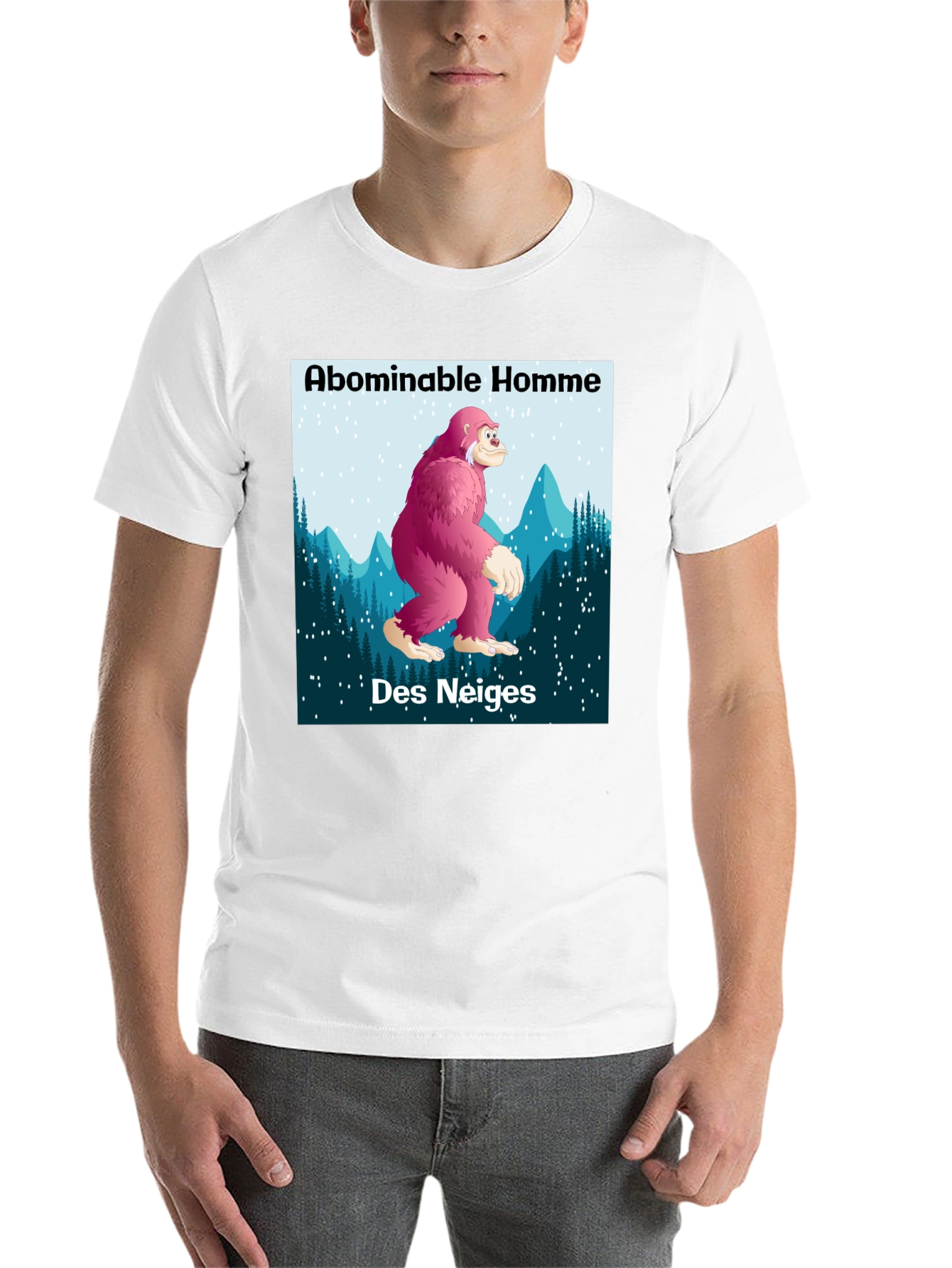 Black Abominable Homme Des Neiges Graphic T-Shirt view 14
