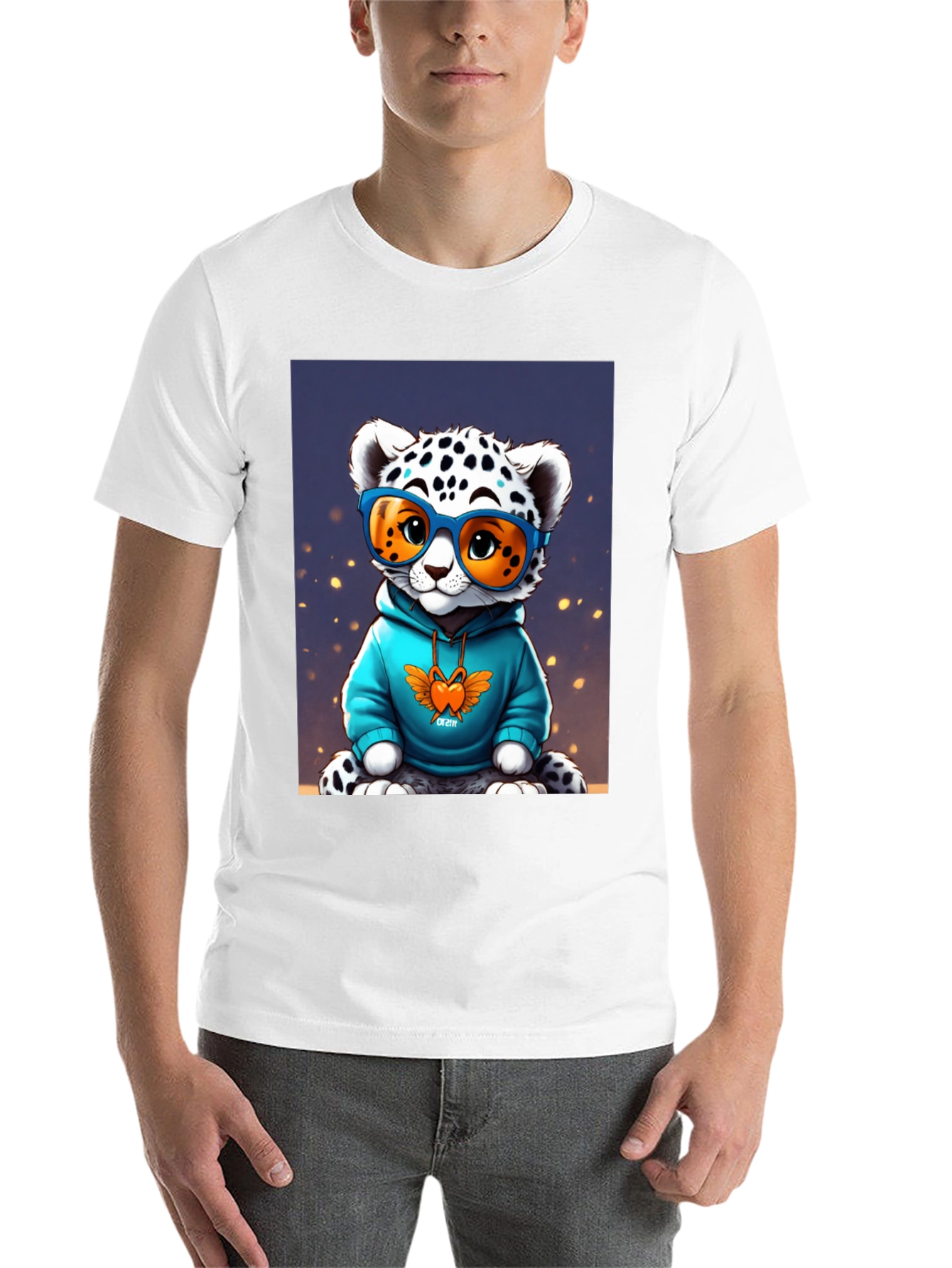 Black Cool Cat Tee - Funky Leopard Graphic T-Shirt view 14