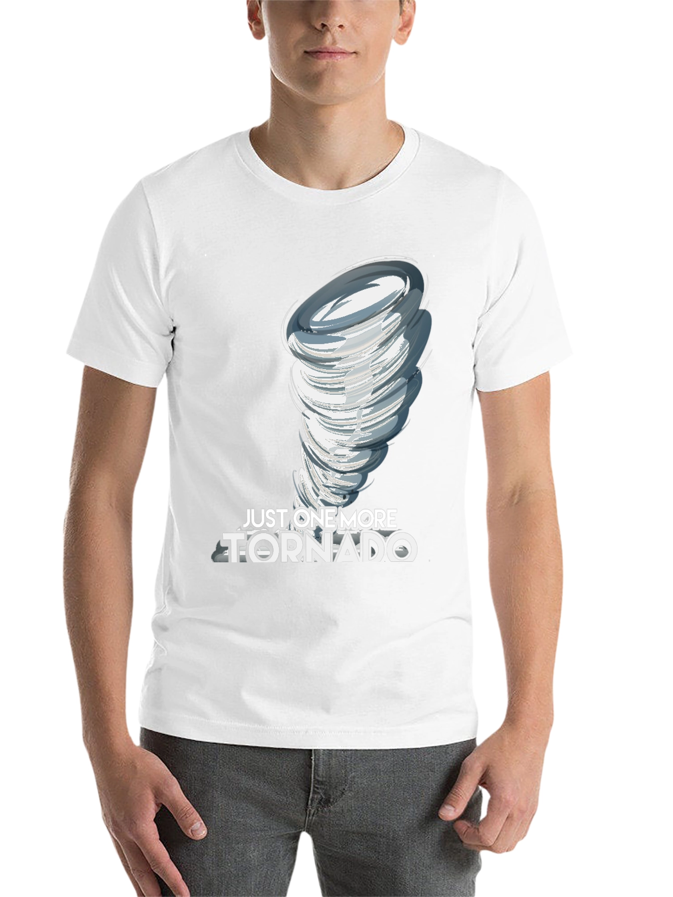 Black Just One More Tornado Black Graphic T-Shirt view 14