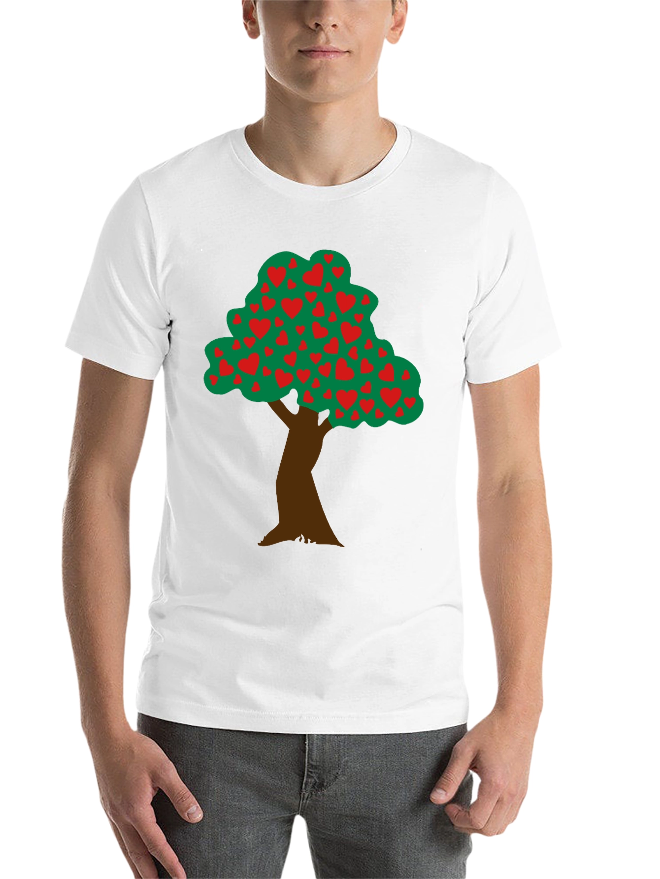 Black Heart Tree Graphic Tee - Black Cotton Blend view 14