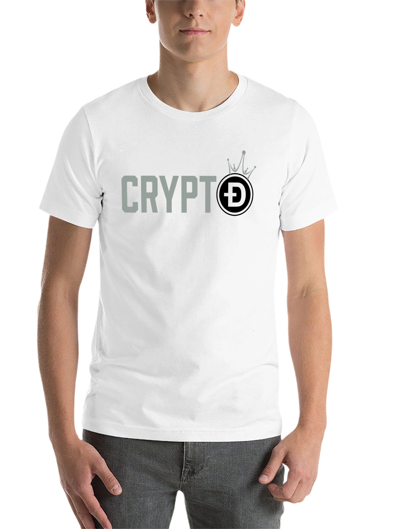 Black Crypto DOGE Crown T-Shirt - Black Graphic Tee view 14