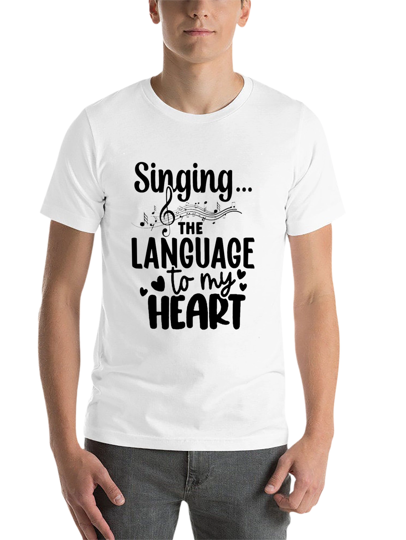 Black Singing Language of the Heart T-Shirt view 14