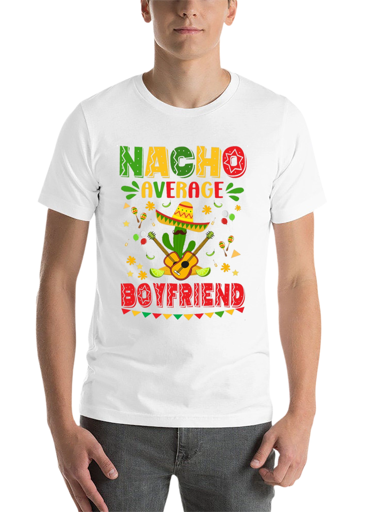 Black Nacho Average Boyfriend Graphic T-Shirt view 14