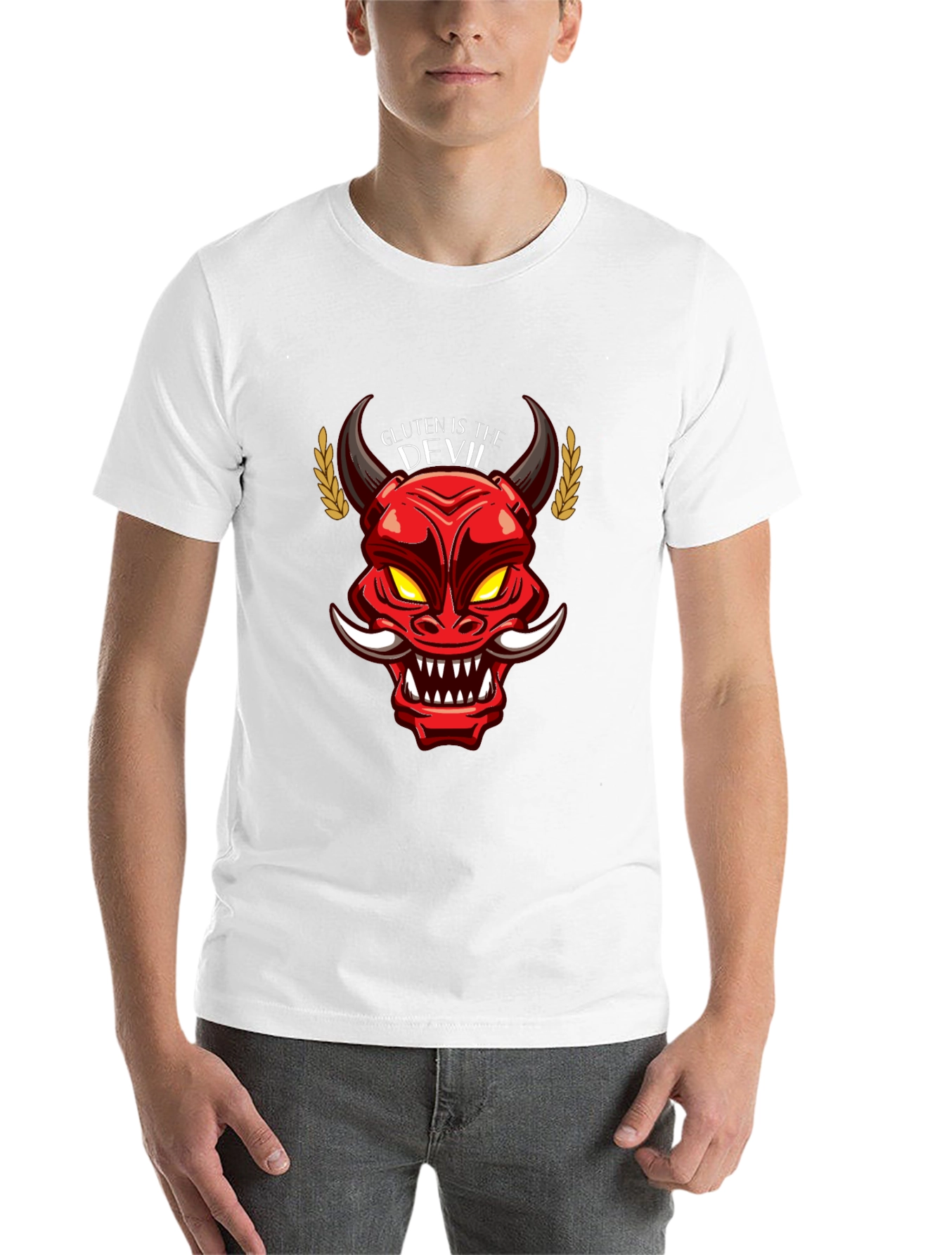 Black Gluten is the Devil Graphic T-Shirt view 14