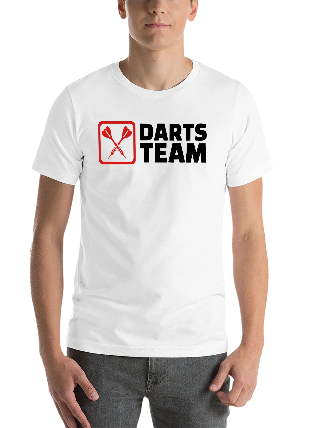 Black Darts Team Graphic Tee - Black Cotton T-Shirt view 14