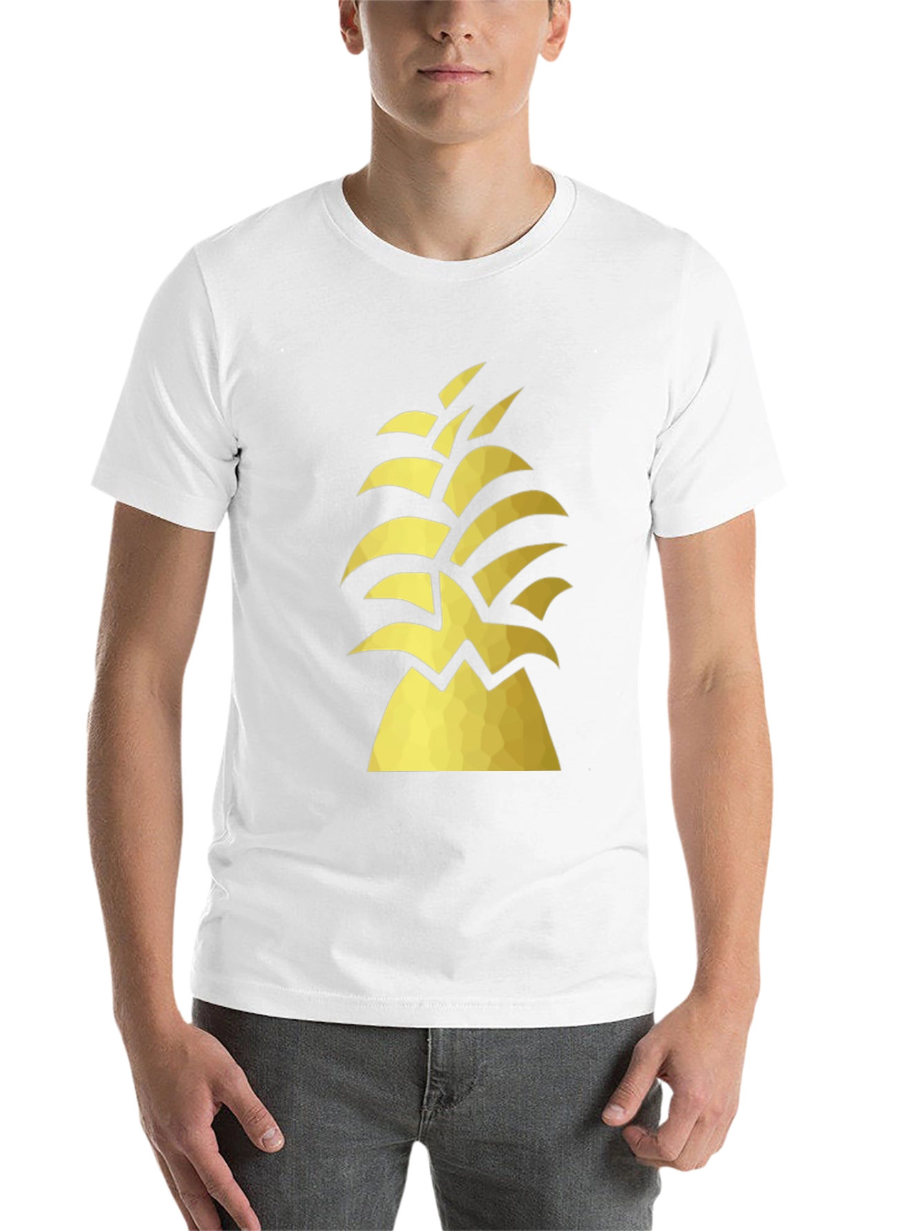 Black Geometric Pineapple Graphic Tee view 14