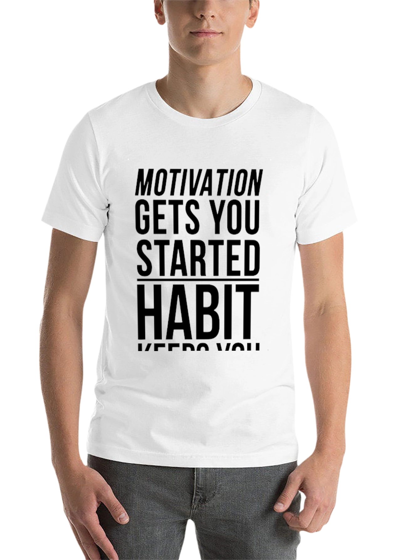 Motivation Habit Black Graphic T-Shirt - 14