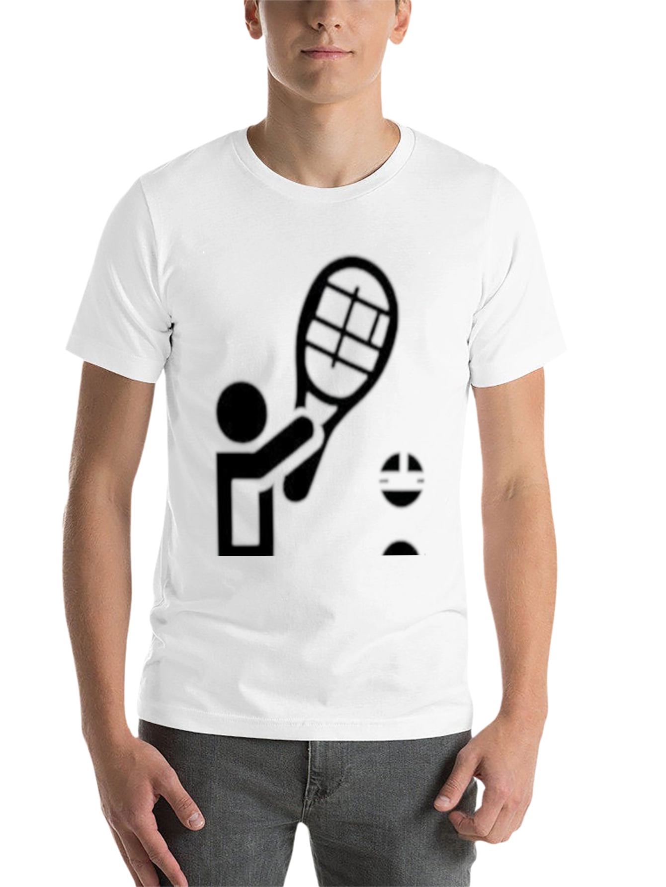 Black Tennis Player Graphic Tee - Black view 14