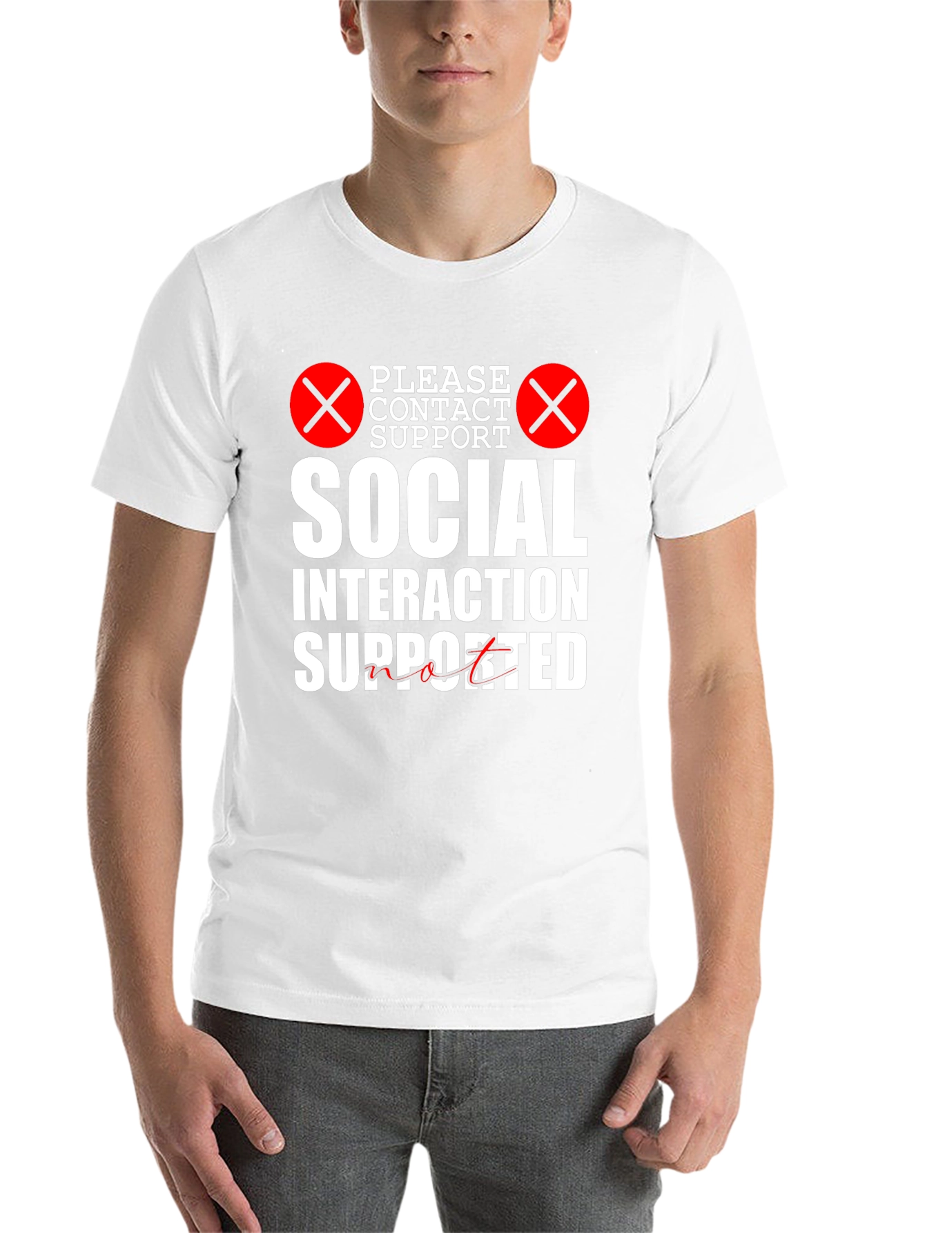 Black Social Interaction Supported Graphic Tee view 14