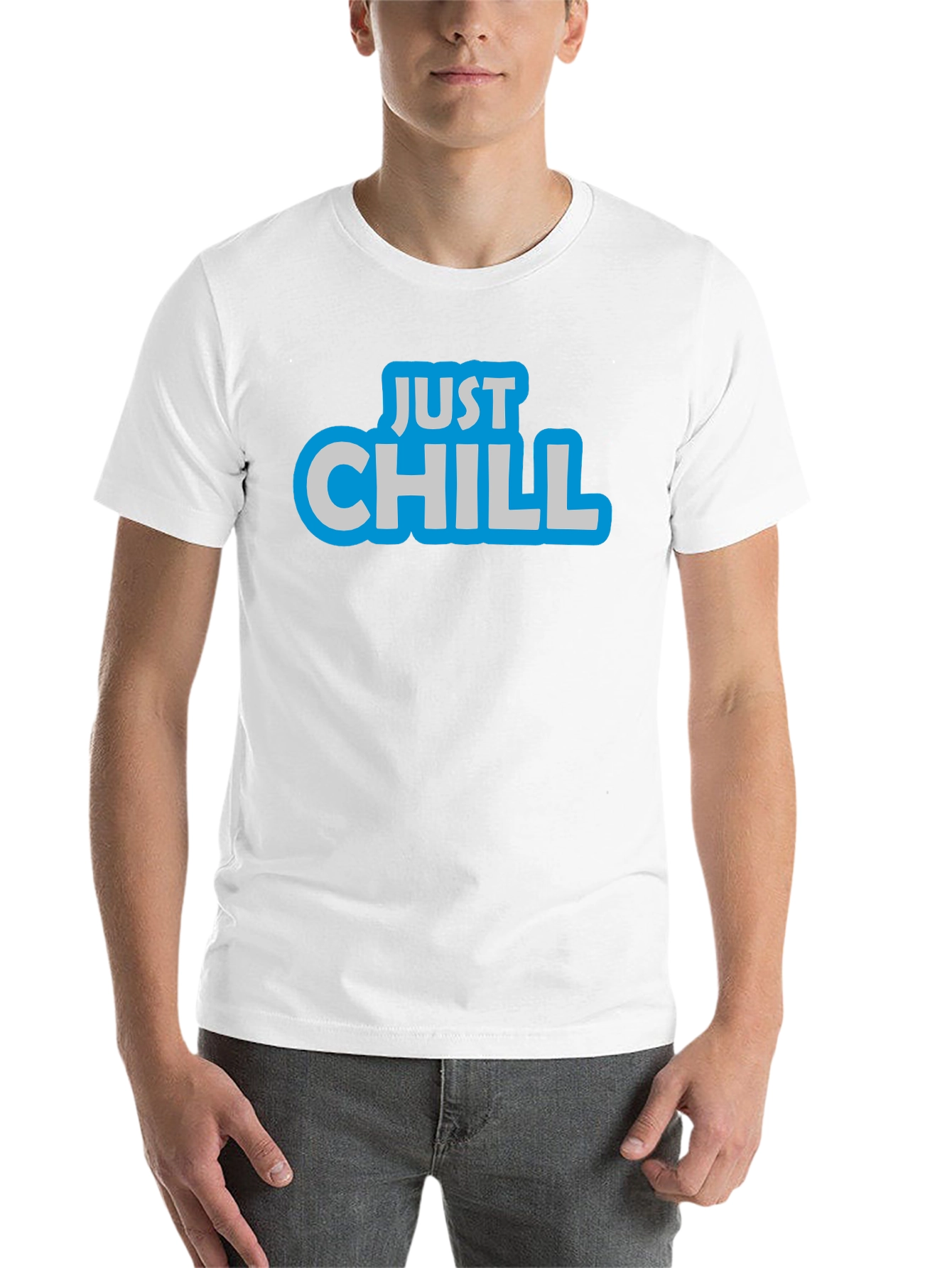 Black Just Chill Black Graphic T-Shirt view 14